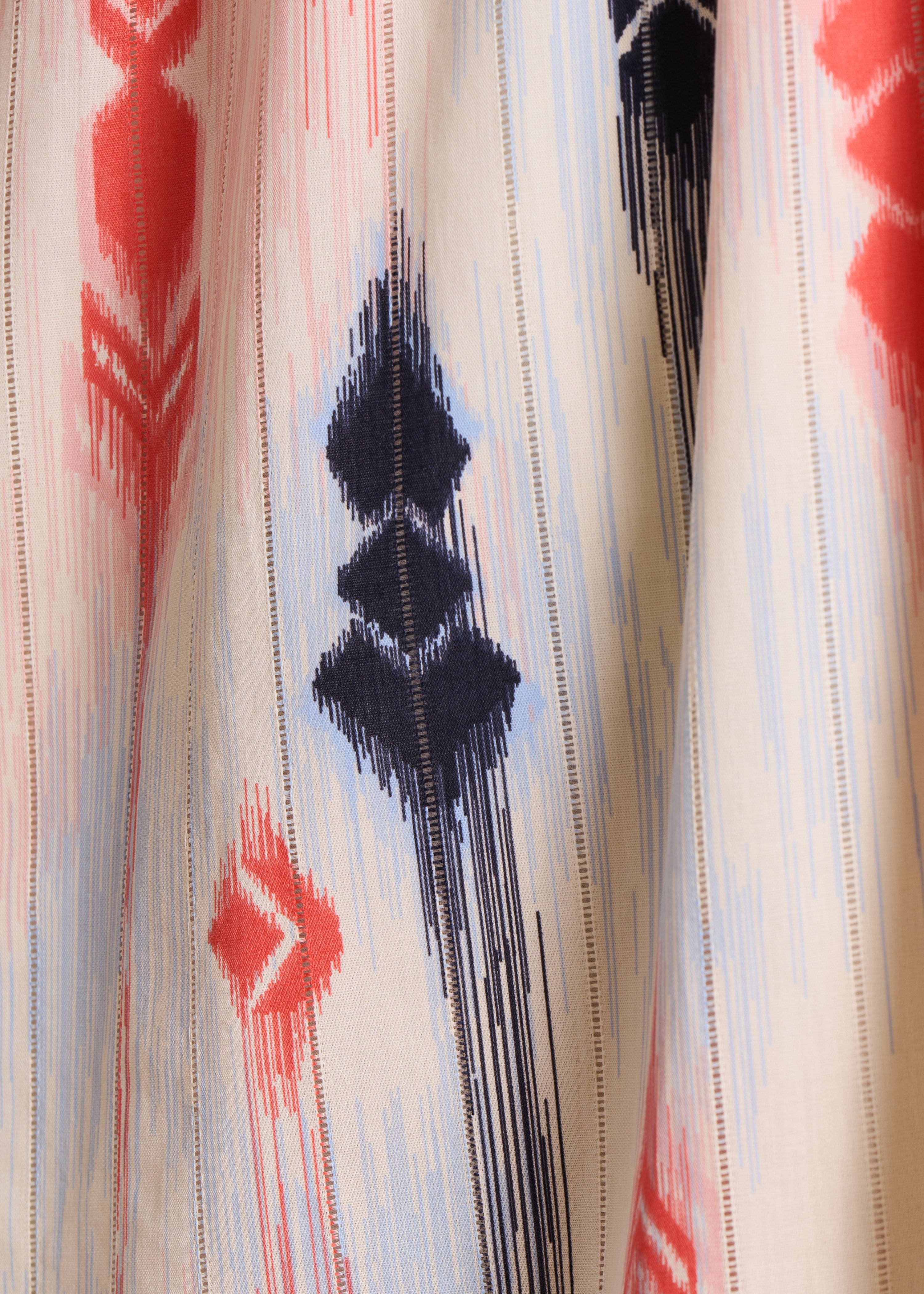 Long dress with pink and blue print