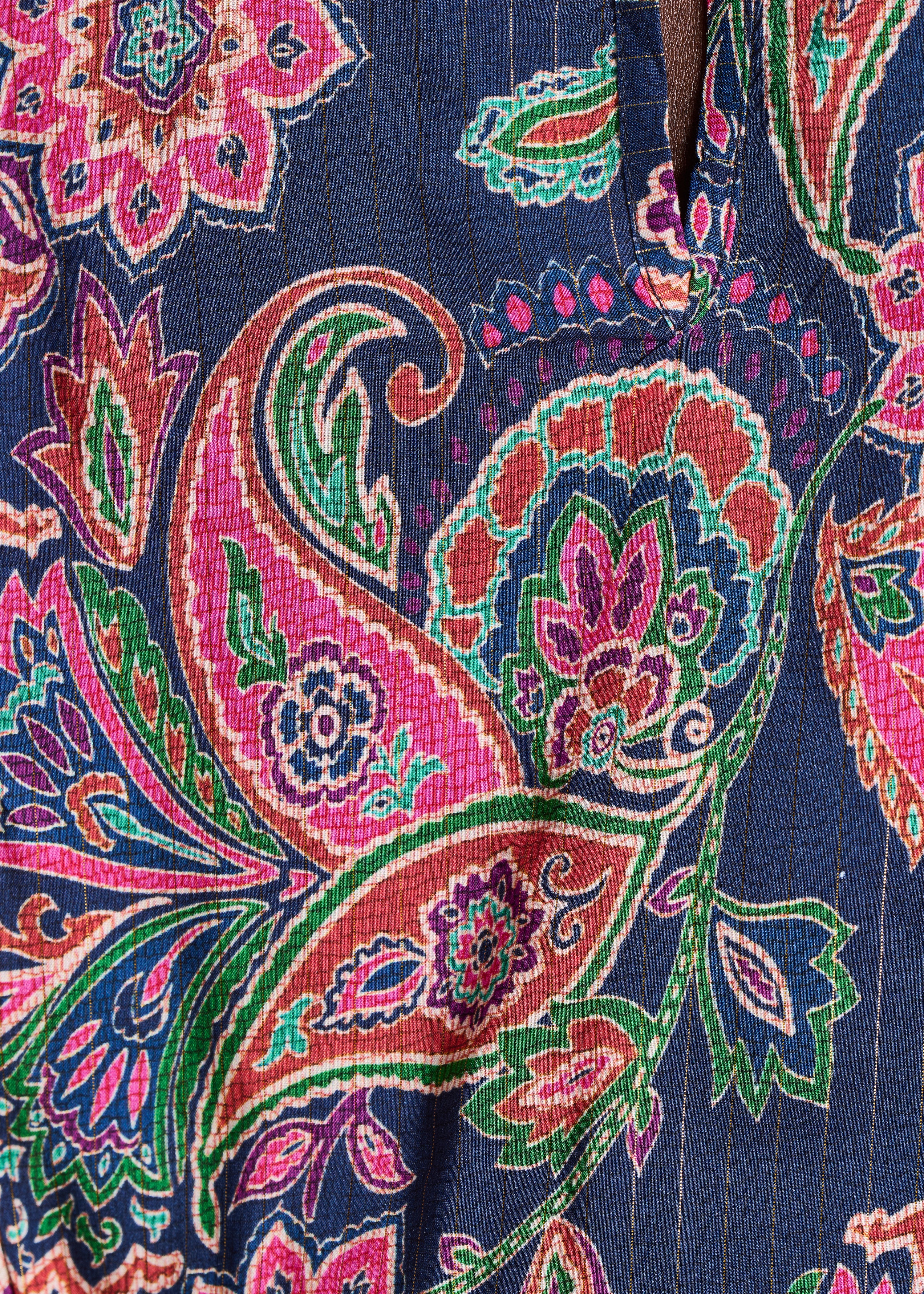 Abito corto con stampa rosa e blu