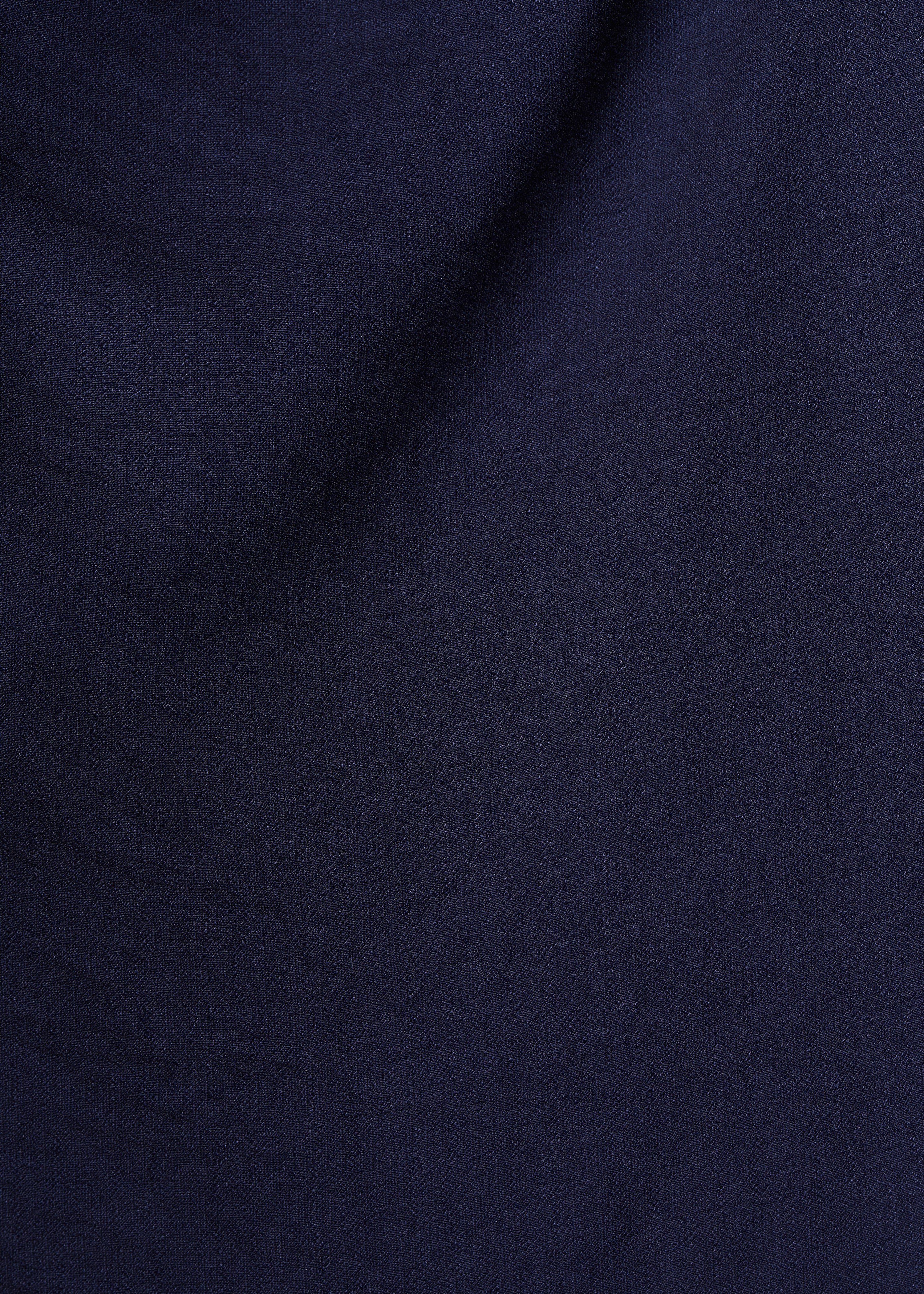 Sleeveless Navy Blue Fitted Midi Dress