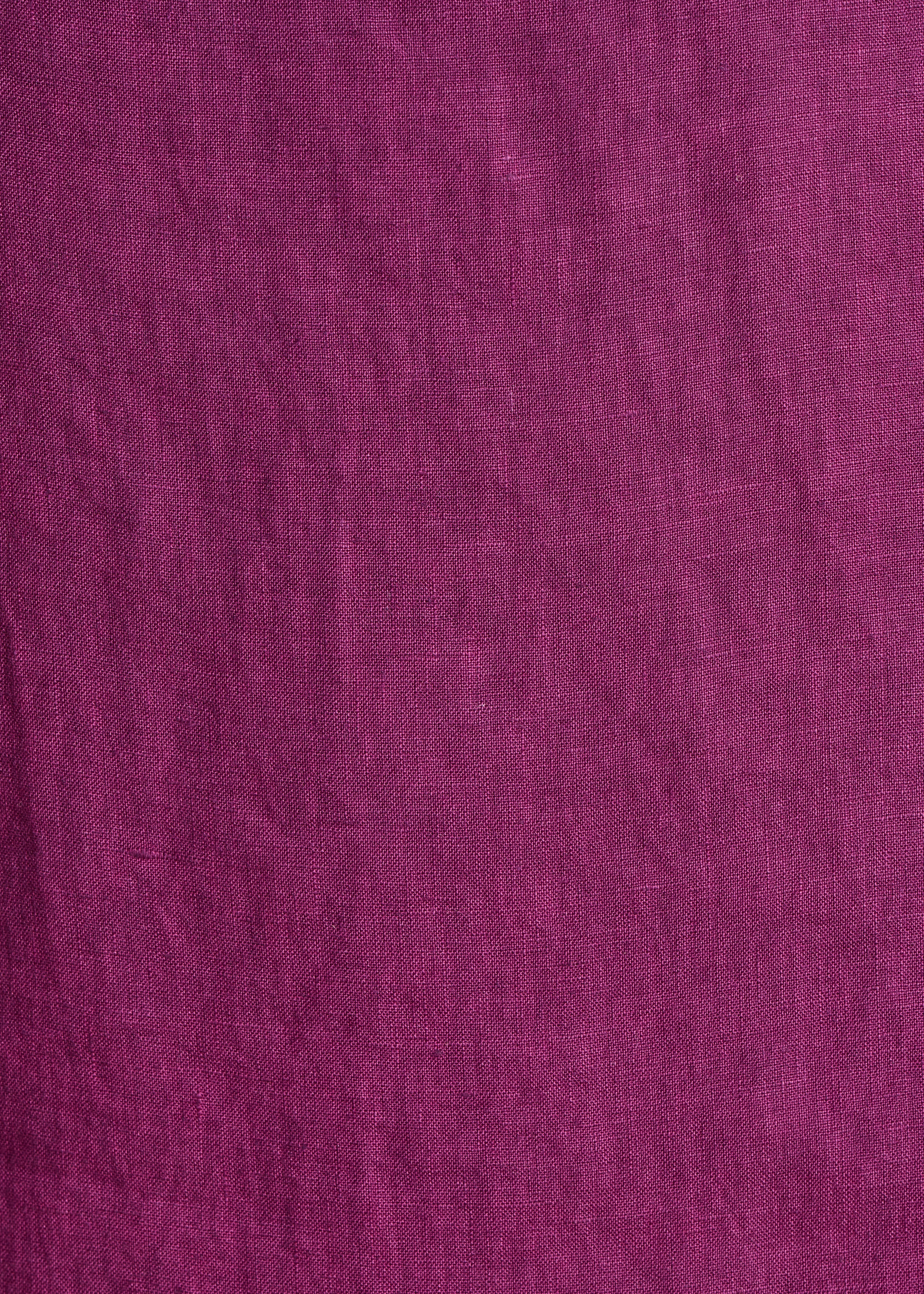 Abito corto dritto viola in lino