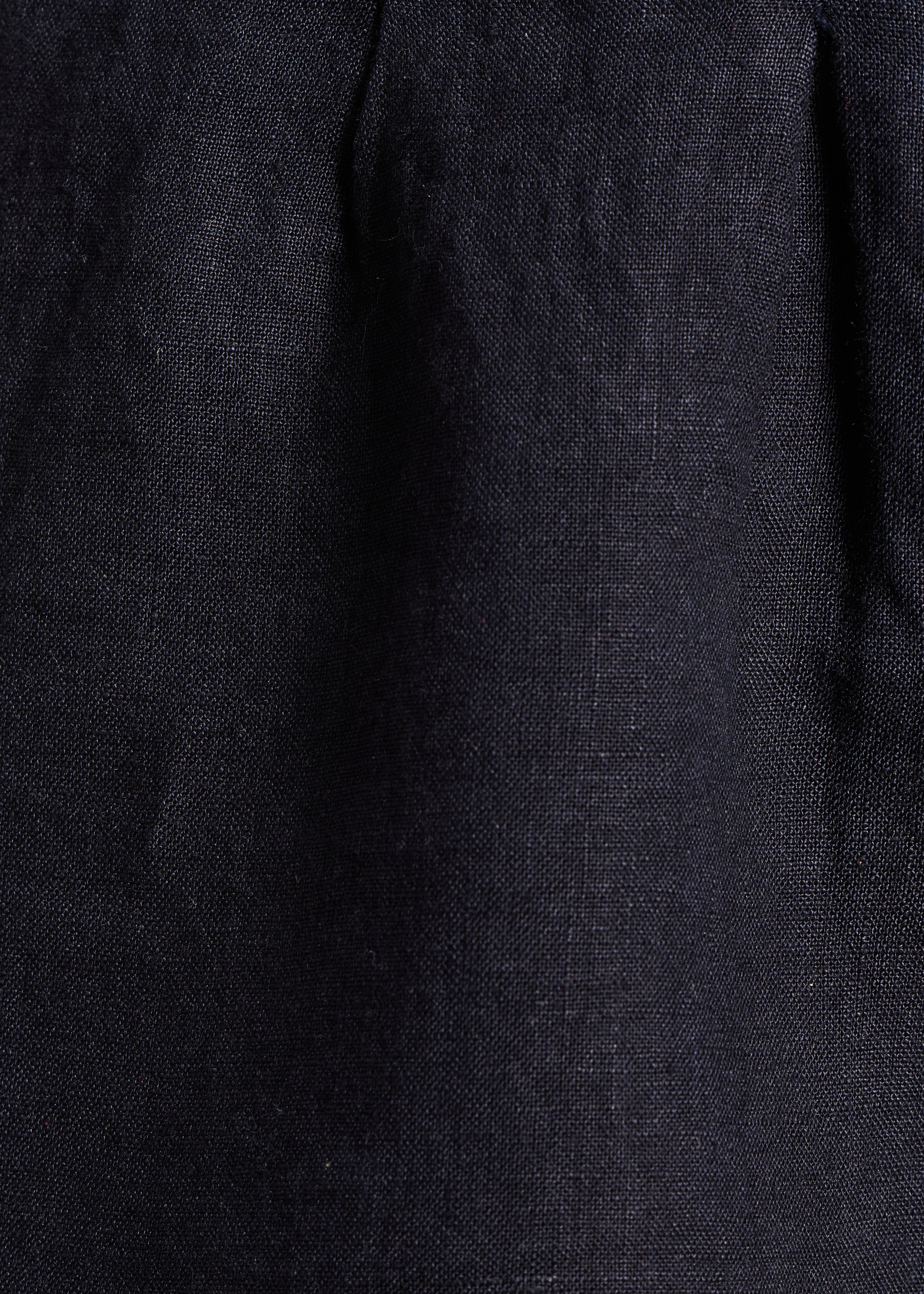 Camicione corto in lino blu scuro
