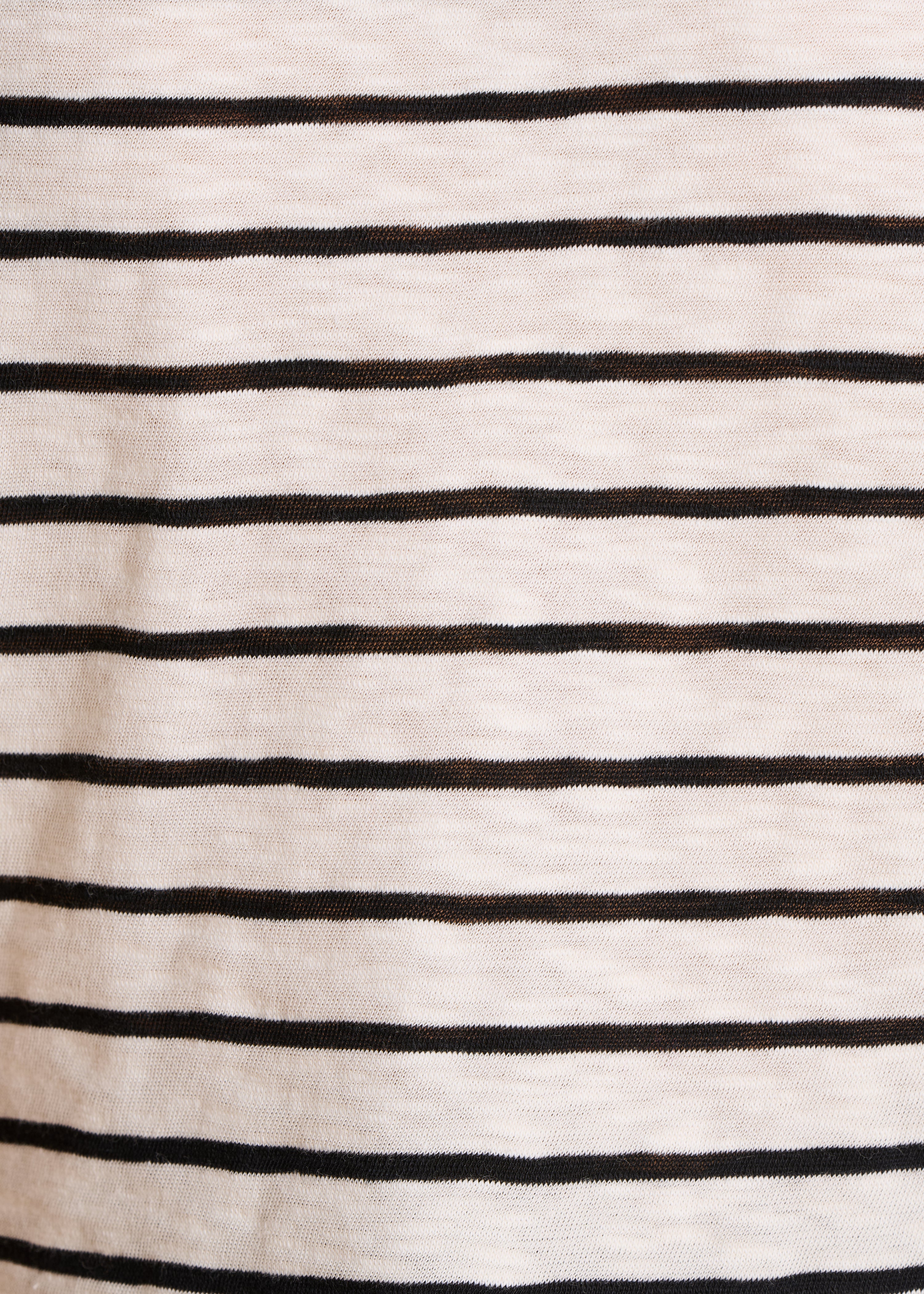 Ecru striped short-sleeve T-shirt