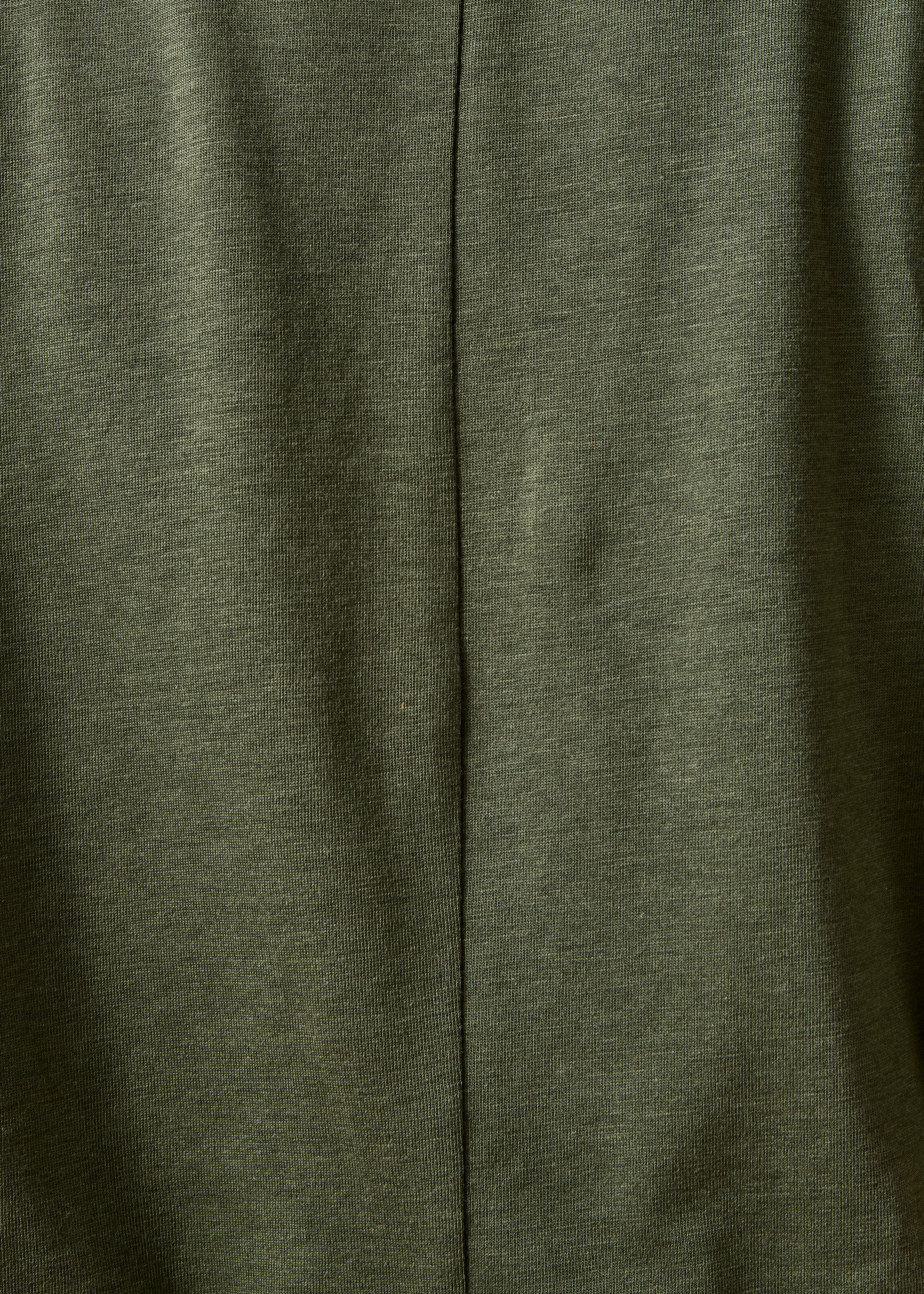 Khaki short-sleeve bi-material T-shirt
