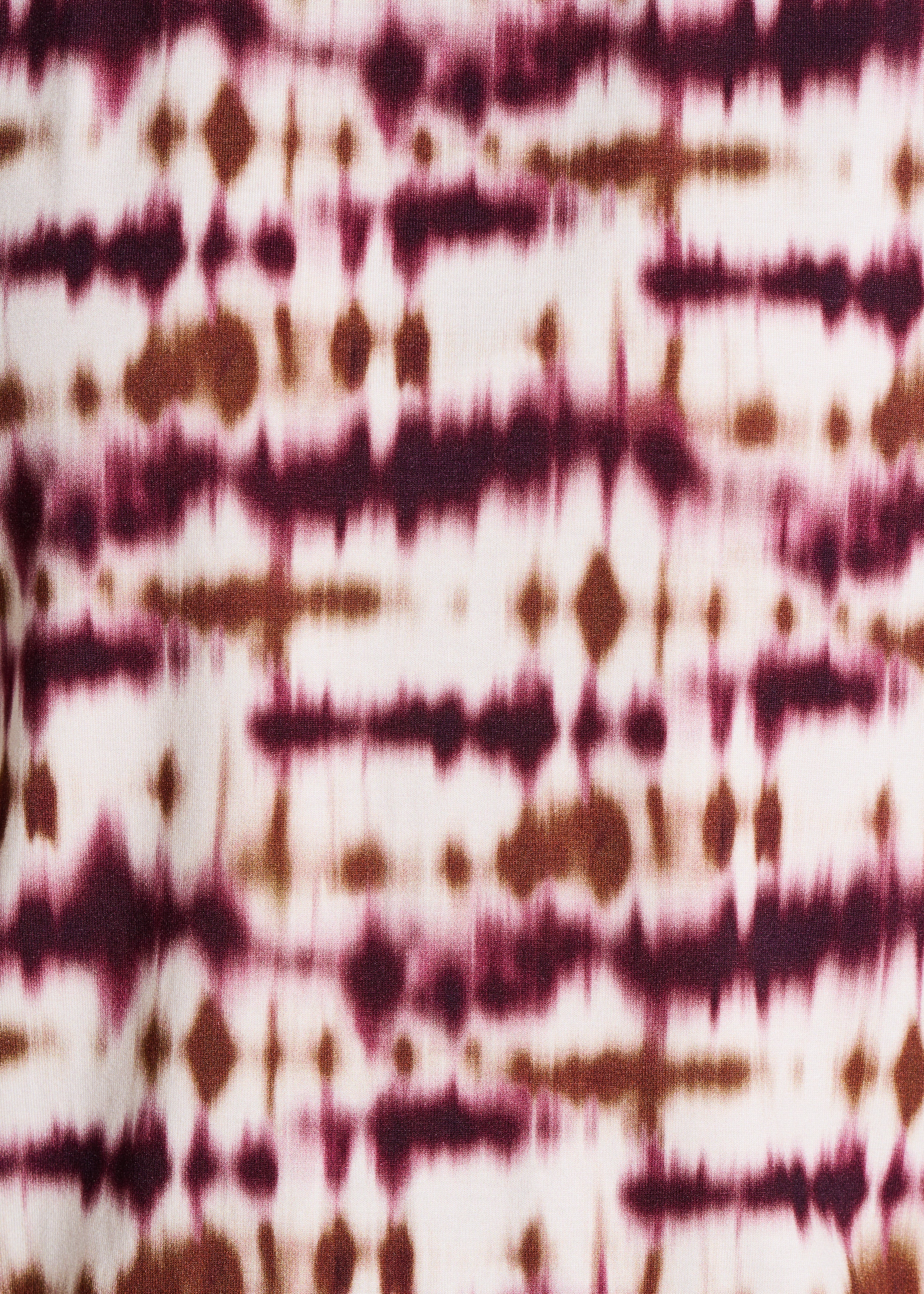 Bordeaux tie & dye printed short sleeve T-shirt