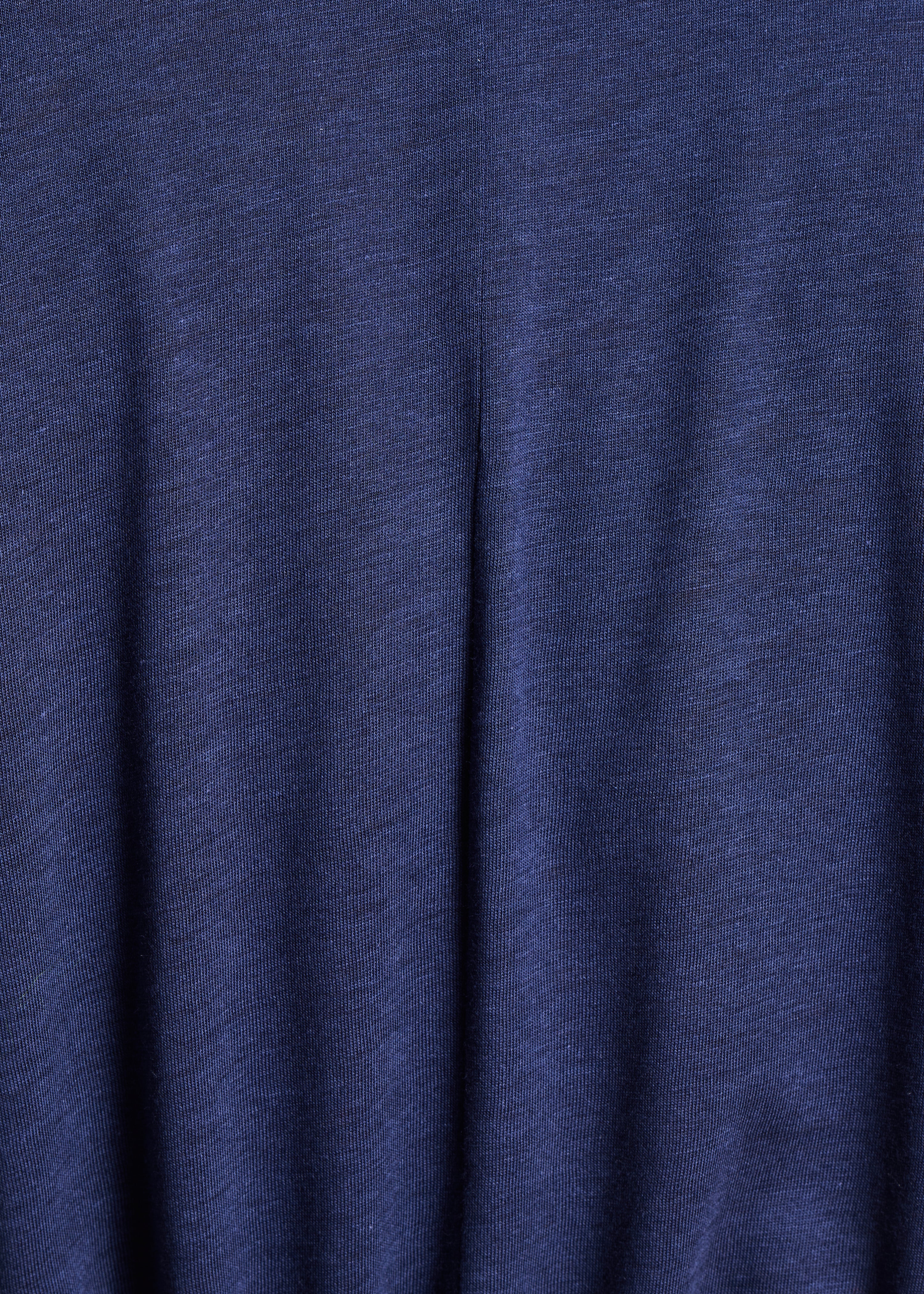 T-shirt ampia in tessuto bicolore blu scuro
