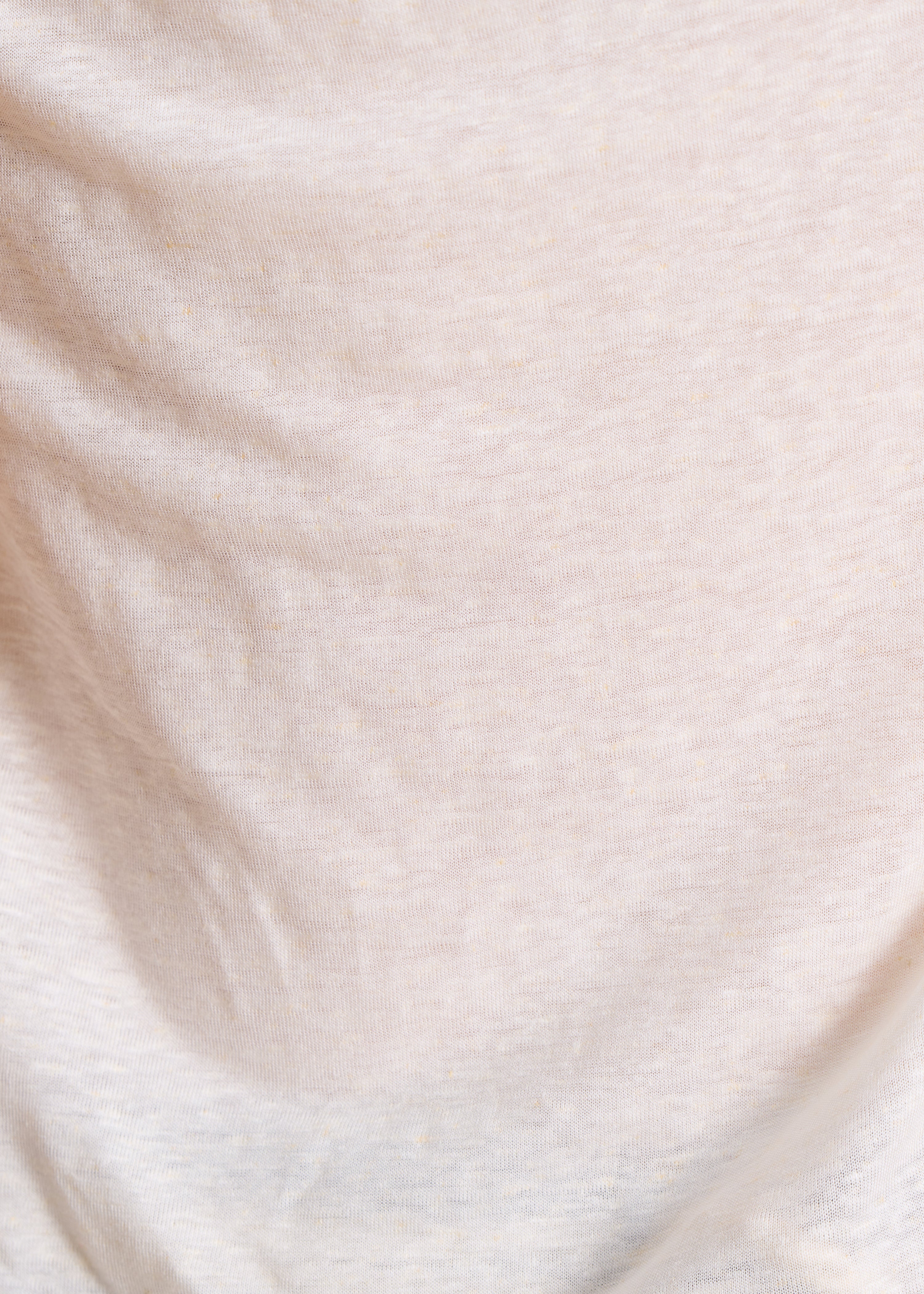 Ecru lyocell linen jersey tank top with straps