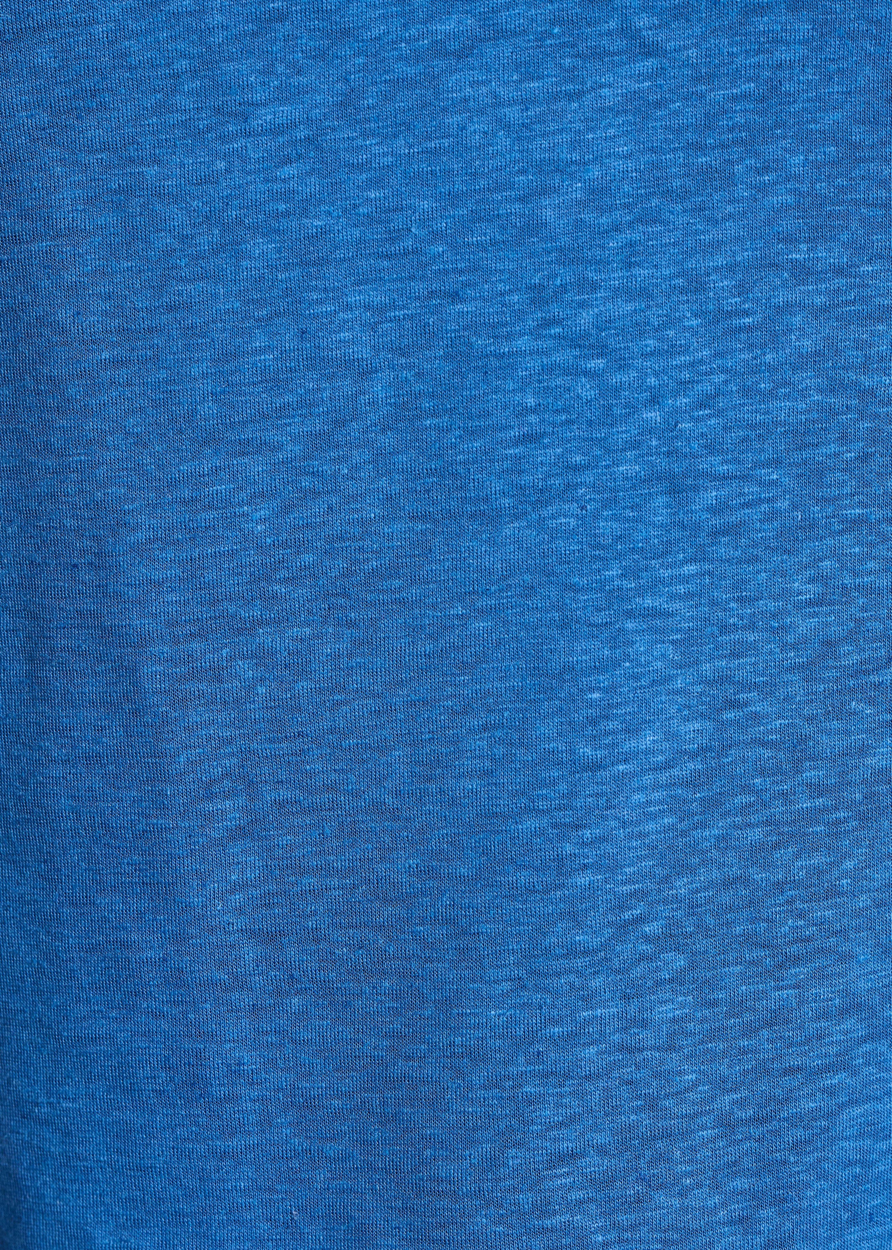Blauw lyocell linnen jersey hemdje met spaghettibandjes