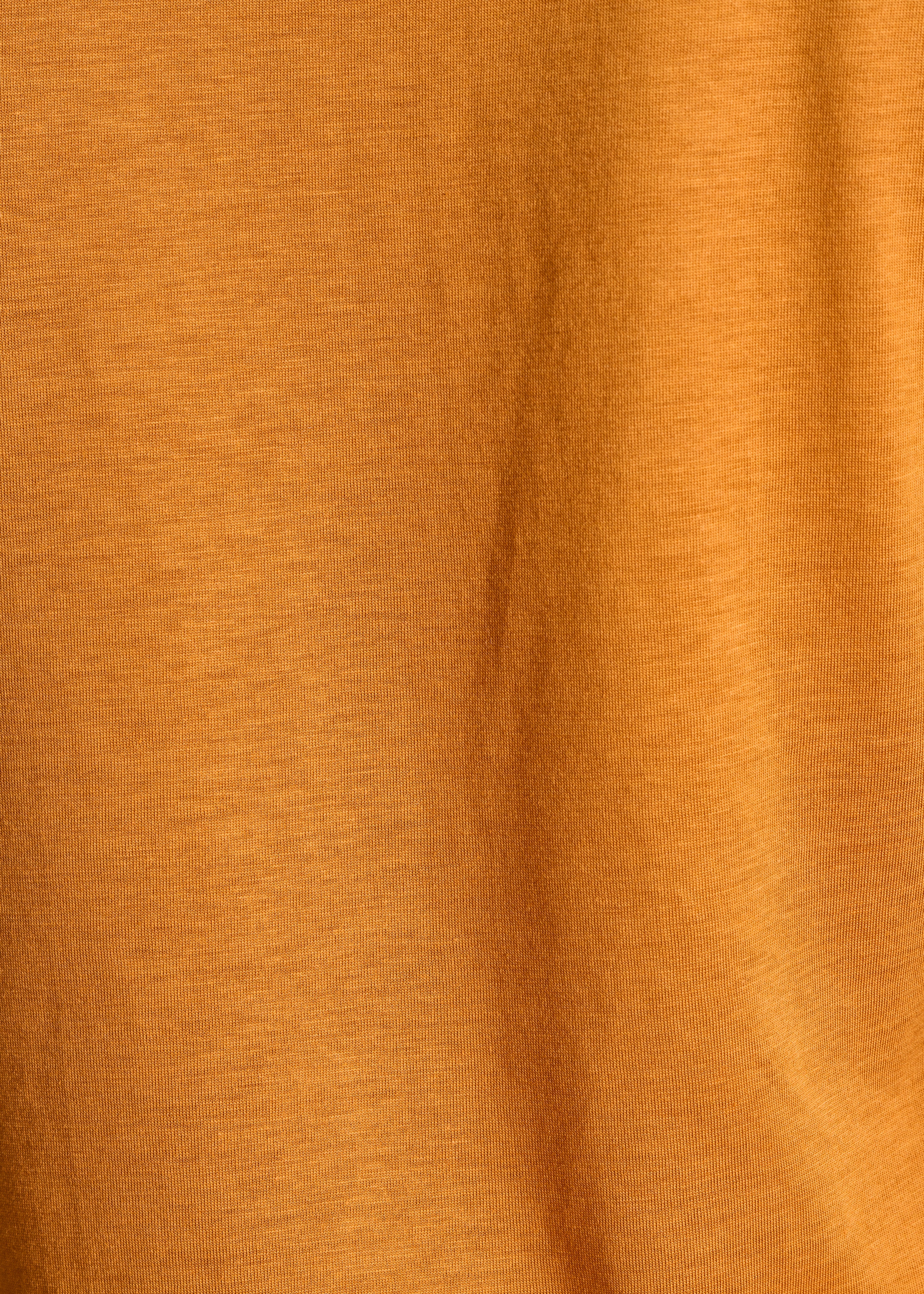 Flowing ochre T-shirt in lyocell and cotton