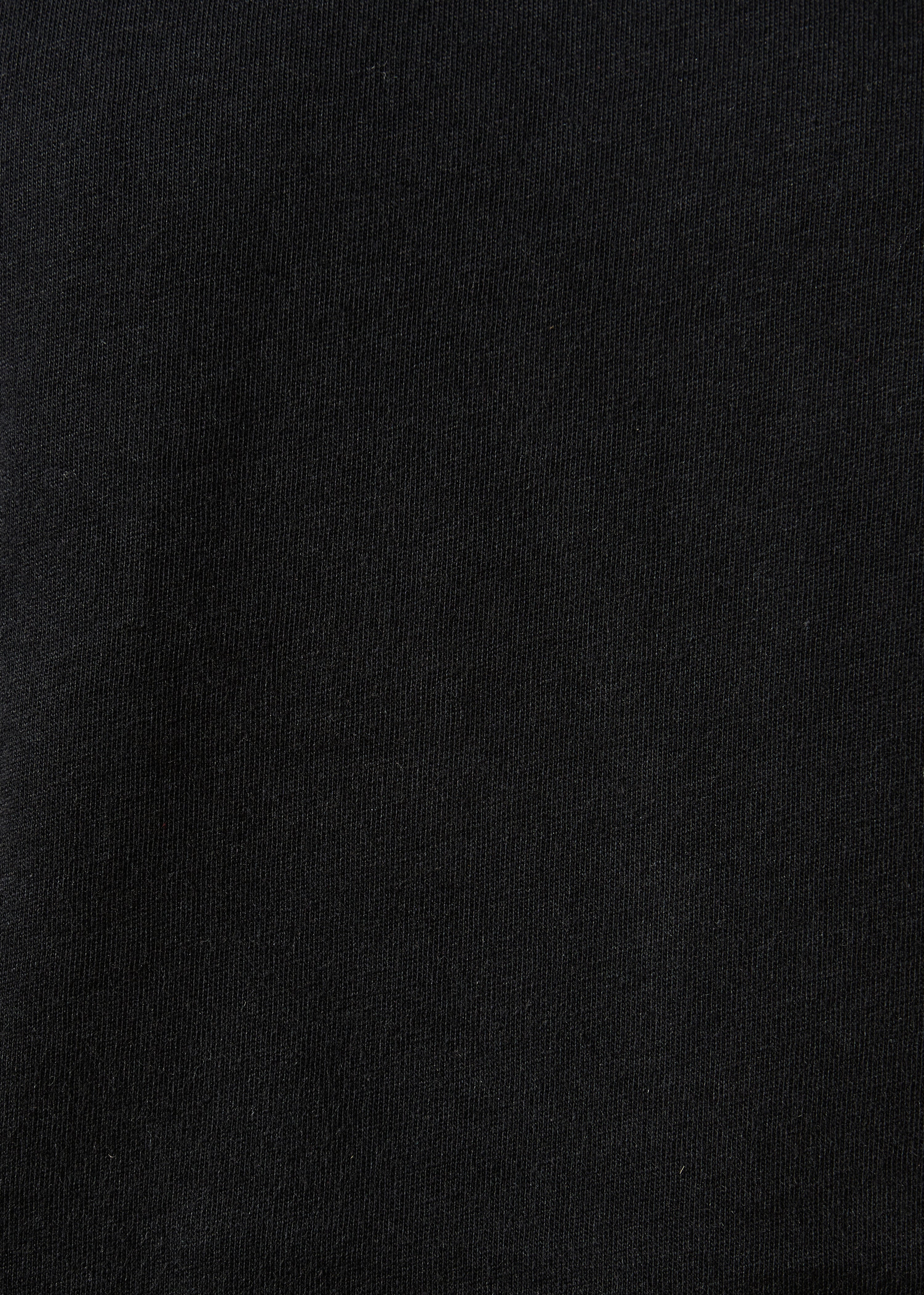 Black short-sleeve T-shirt in organic cotton
