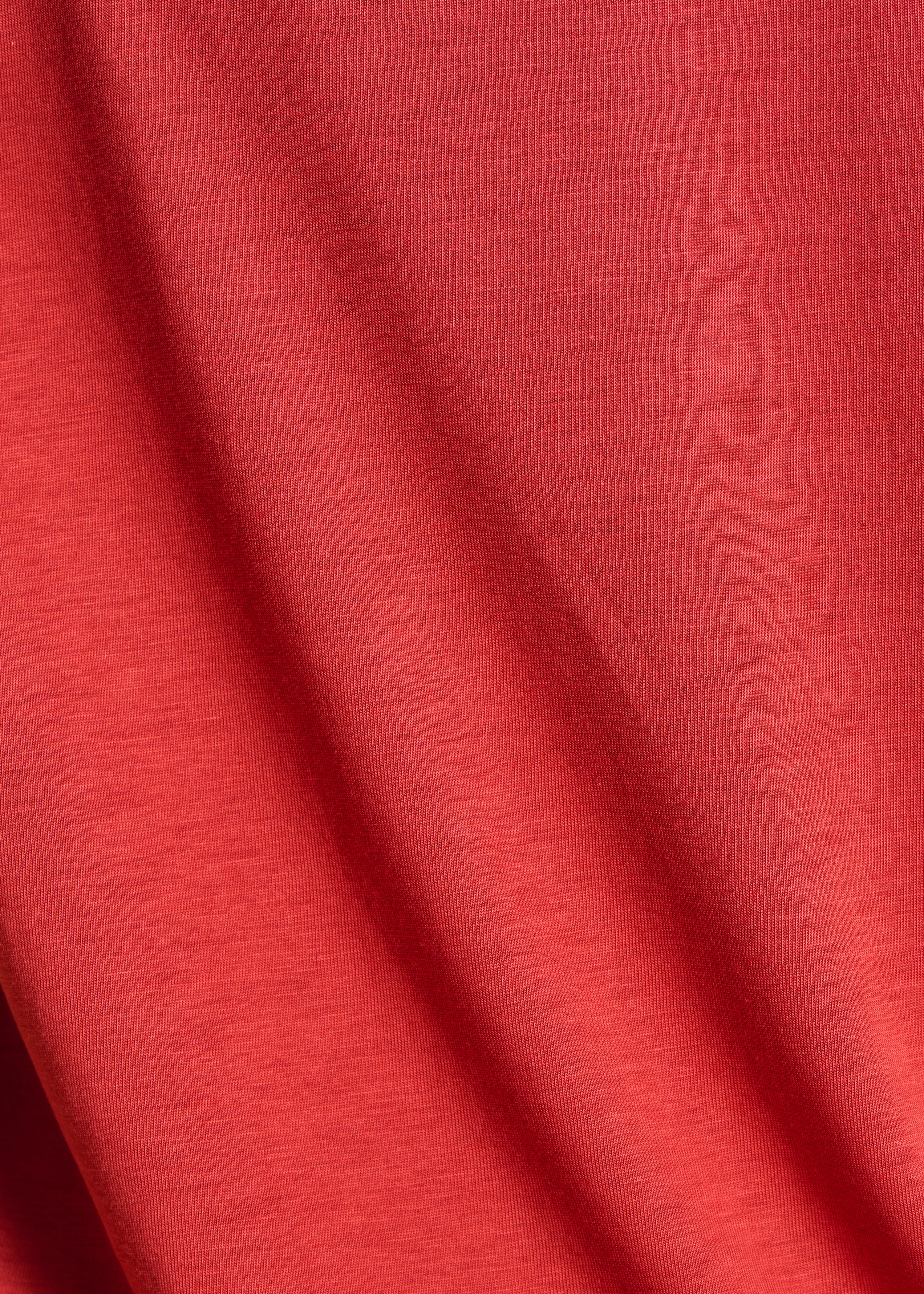 T-shirt rouge en lyocell manches courtes