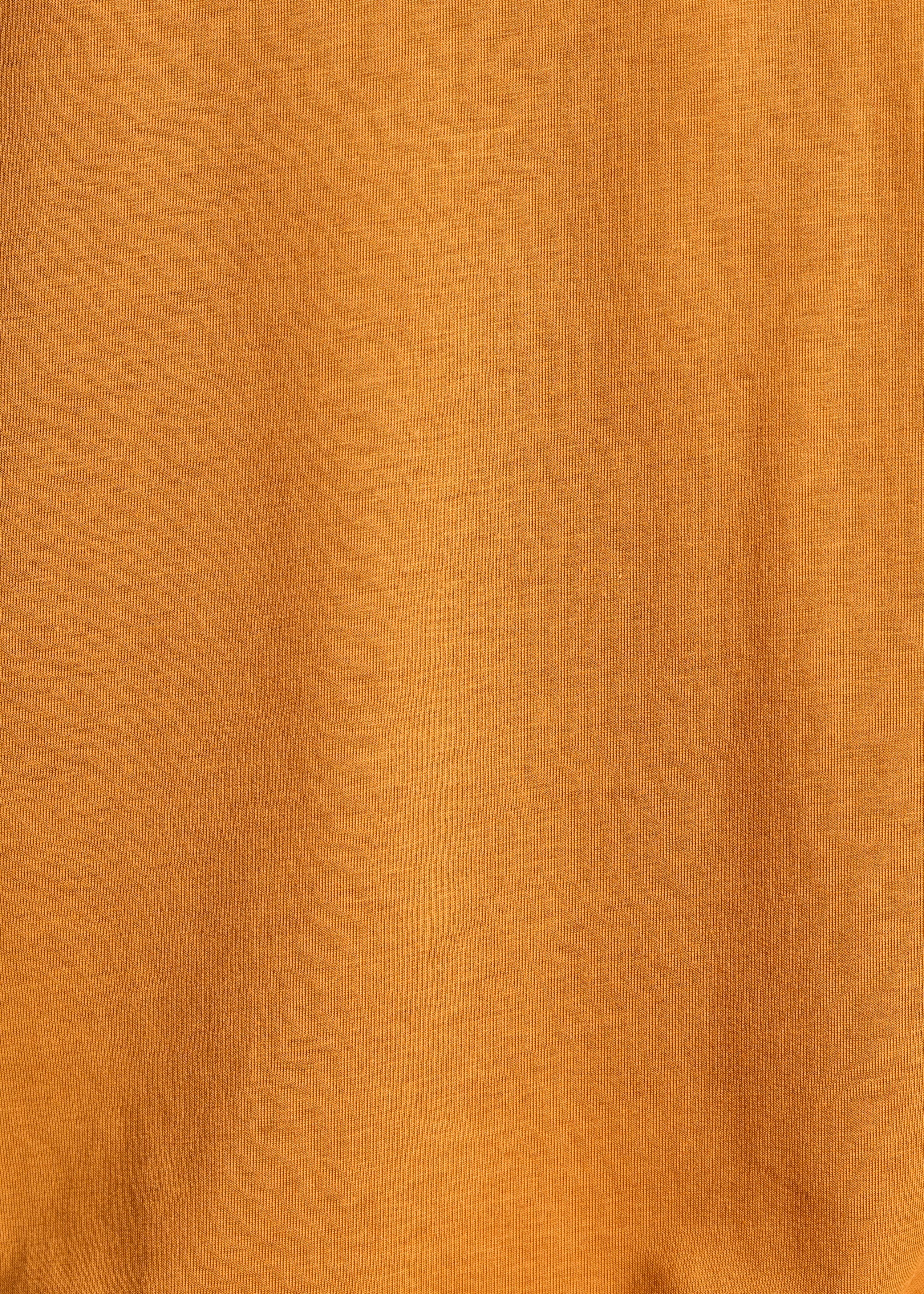 T-shirt ocre em lyocel de mangas curtas
