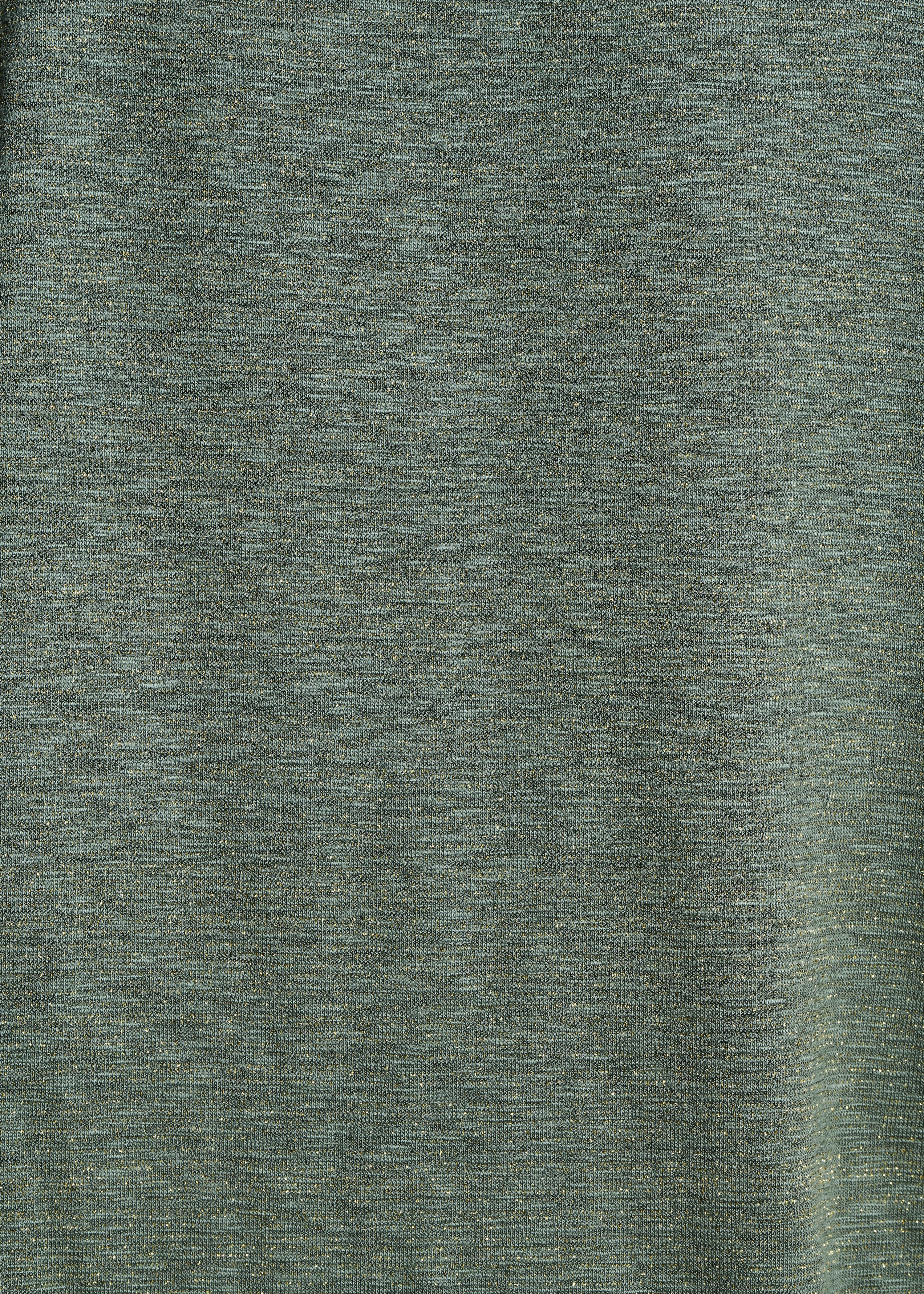 Fließendes khakifarbenes T-Shirt mit kurzen Ärmeln