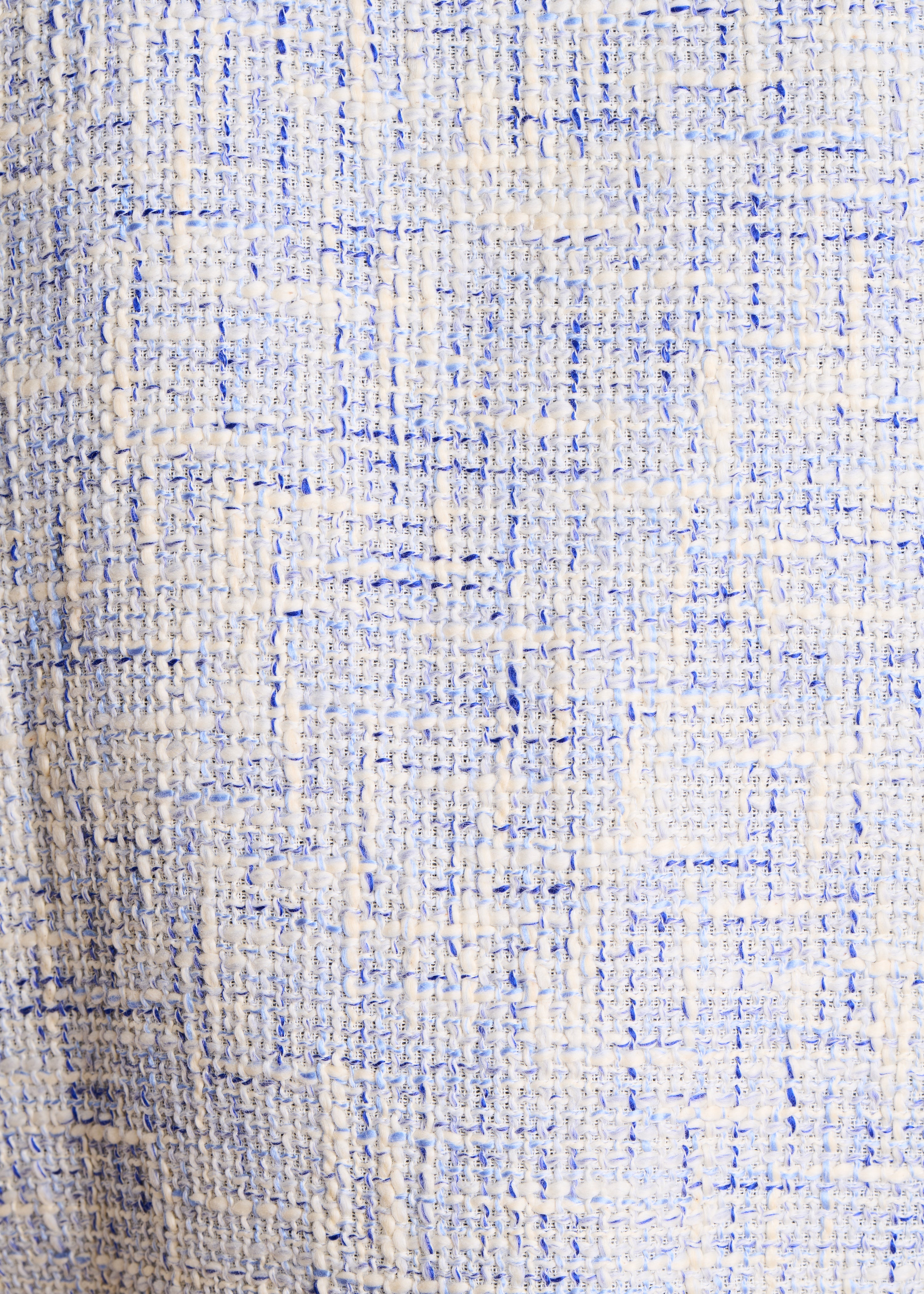 Veste droite bleue en tweed