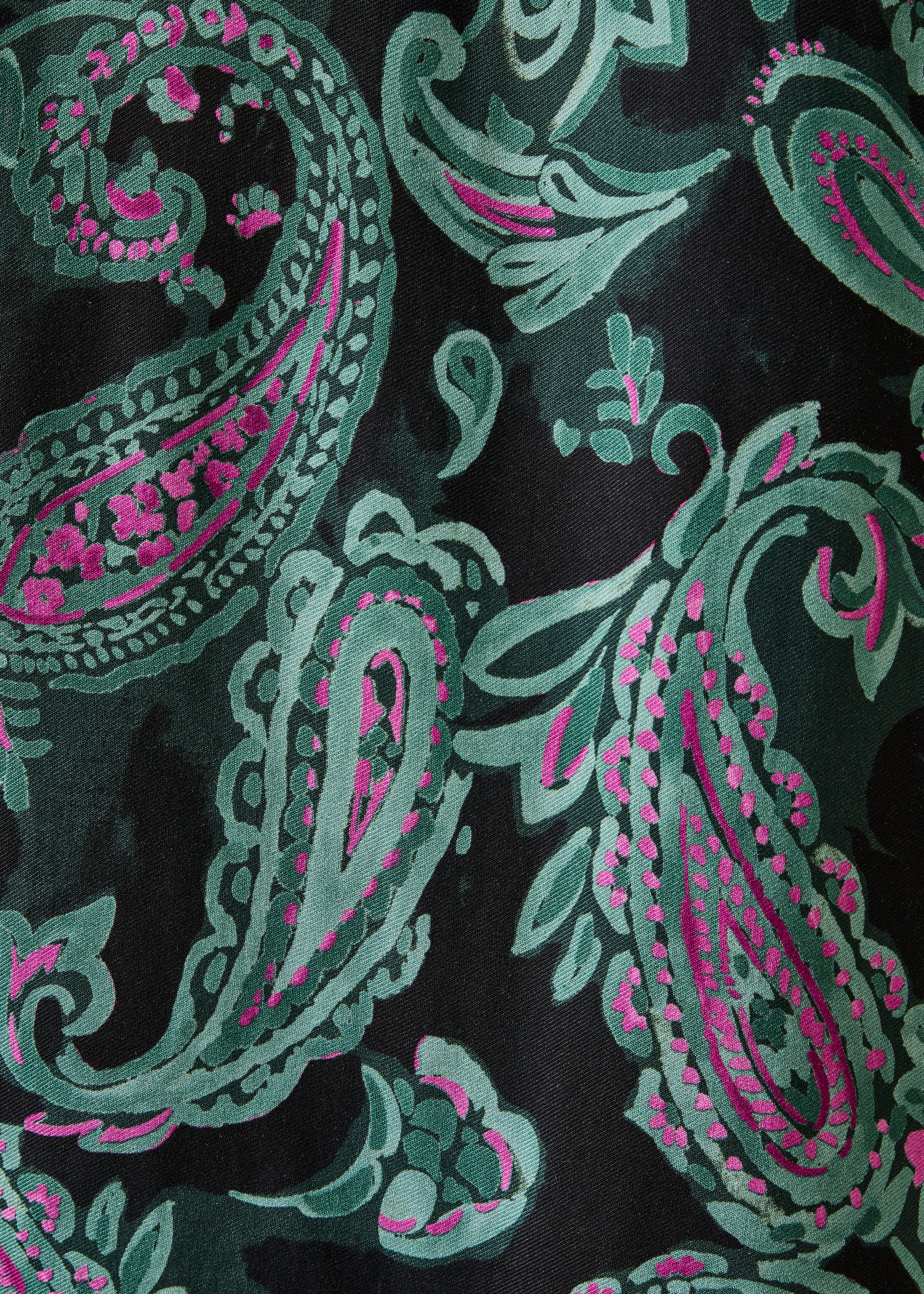 Chemise verte à imprimé manches longues