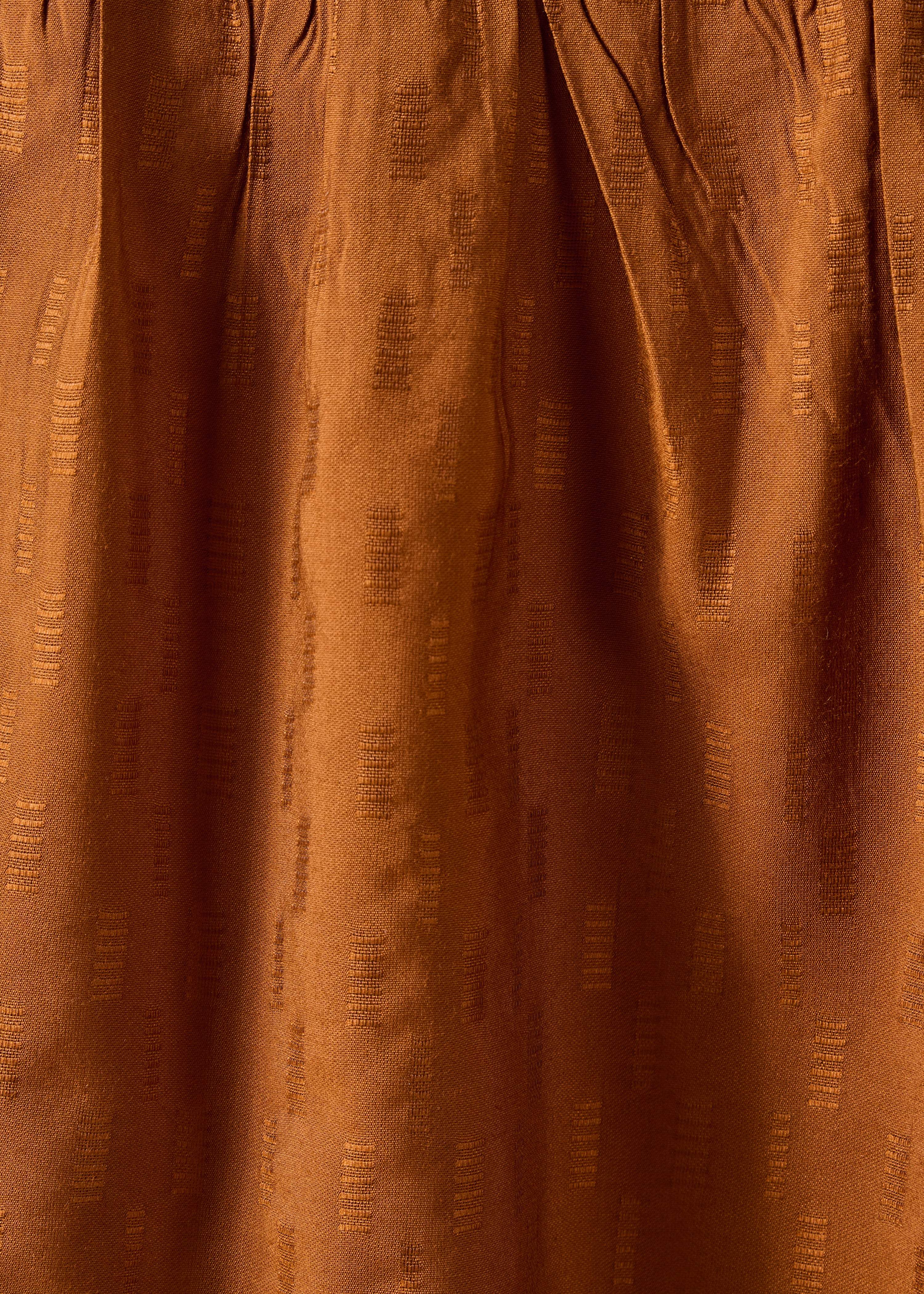 Chemise cognac en jacquard manches longues