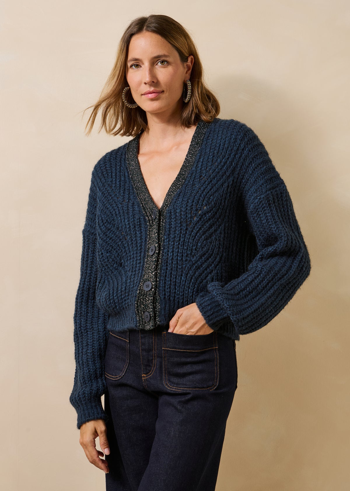 Strickjacke marineblau - Guilia