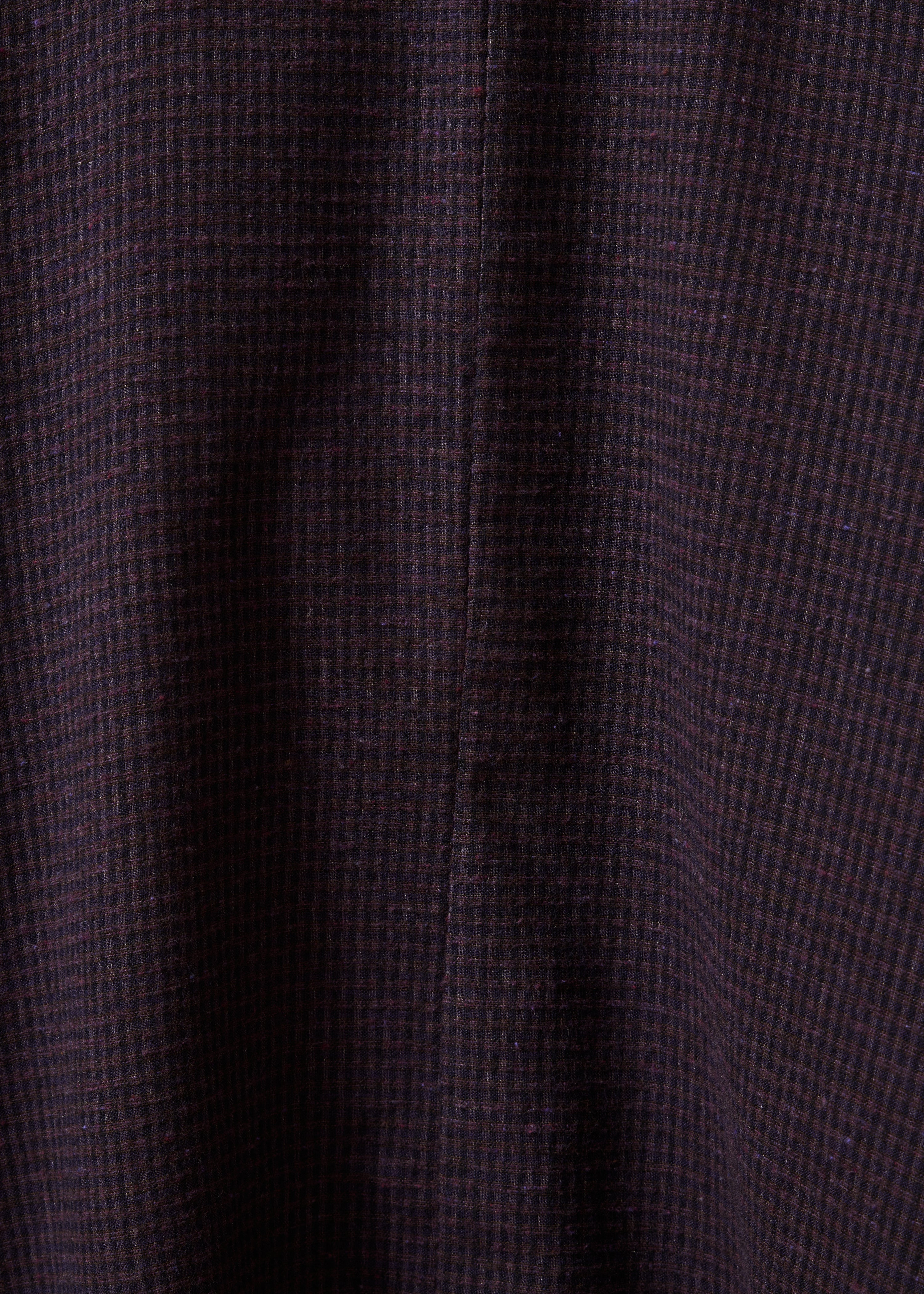 Purple midi skirt with vichy check pattern