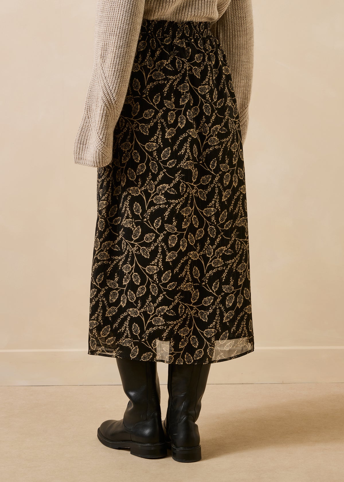 Black and ecru skirt - Gaoti