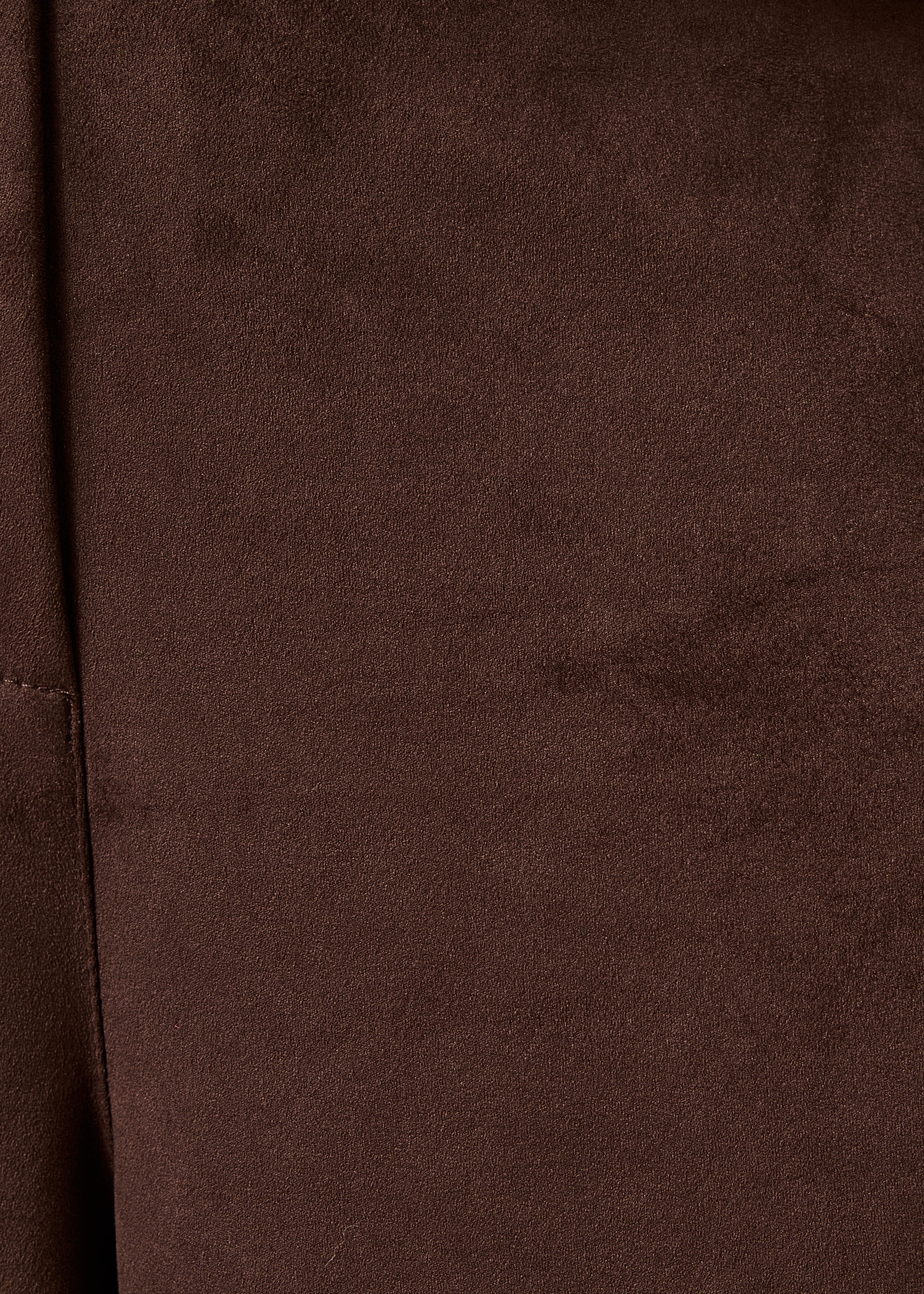 Pantalon cropped et large marron en suédine