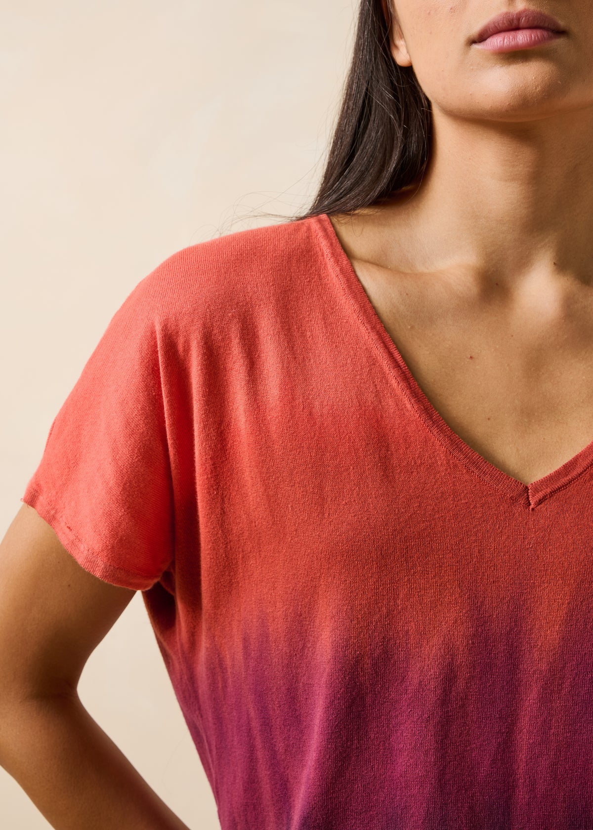 Purple and red sweater - Fataja