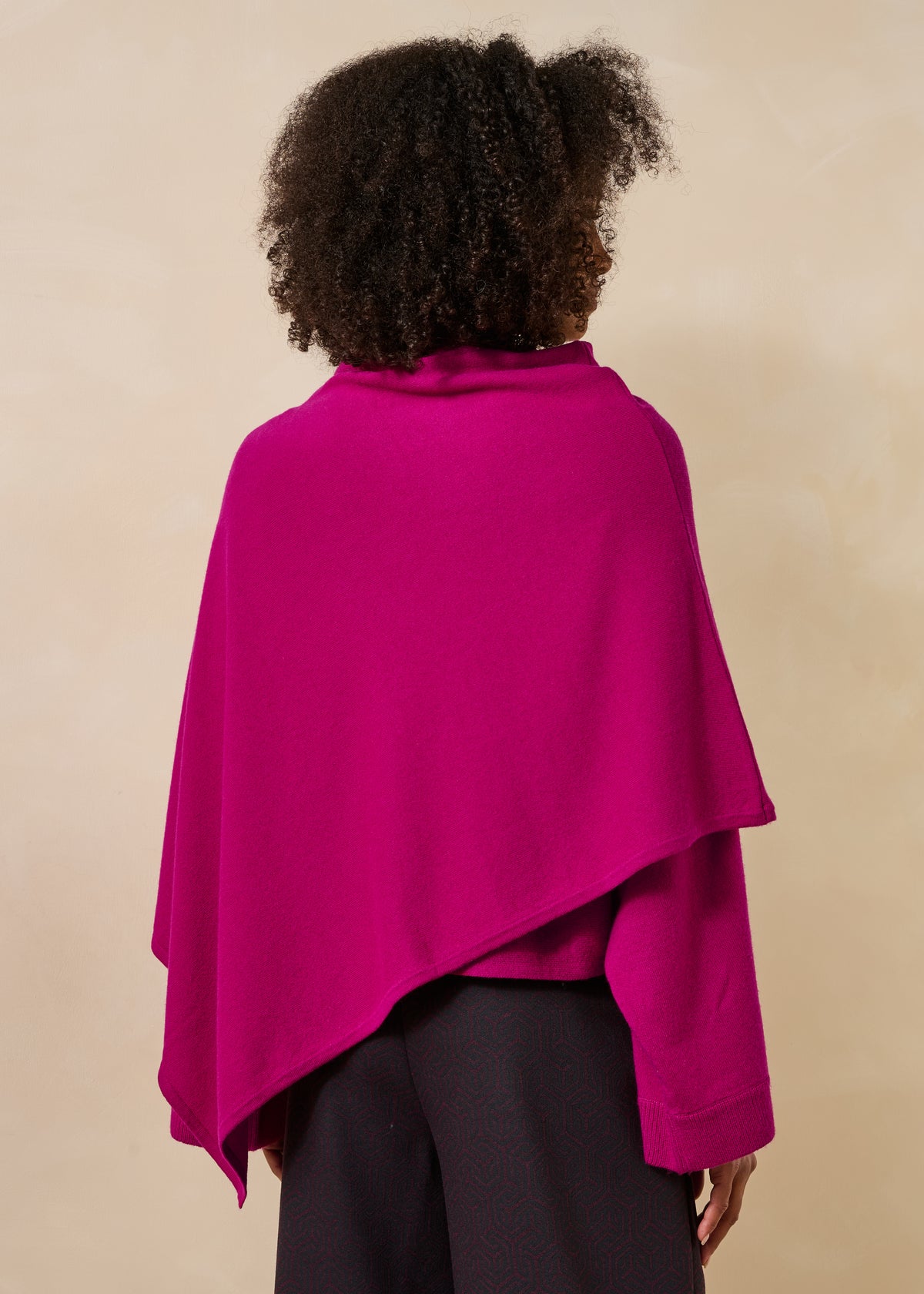 Fuchsia-rosa Pullover - Foncho