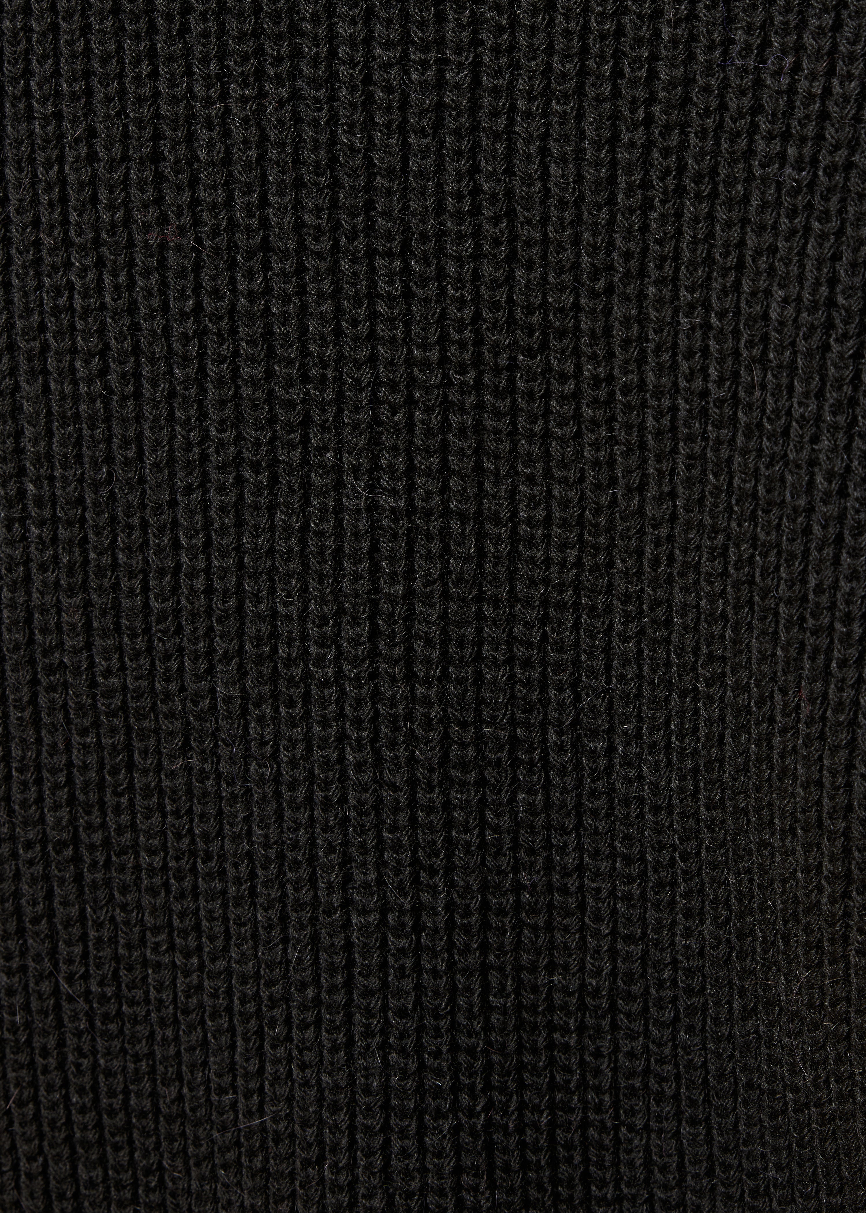 Pull noir manches courtes col rond
