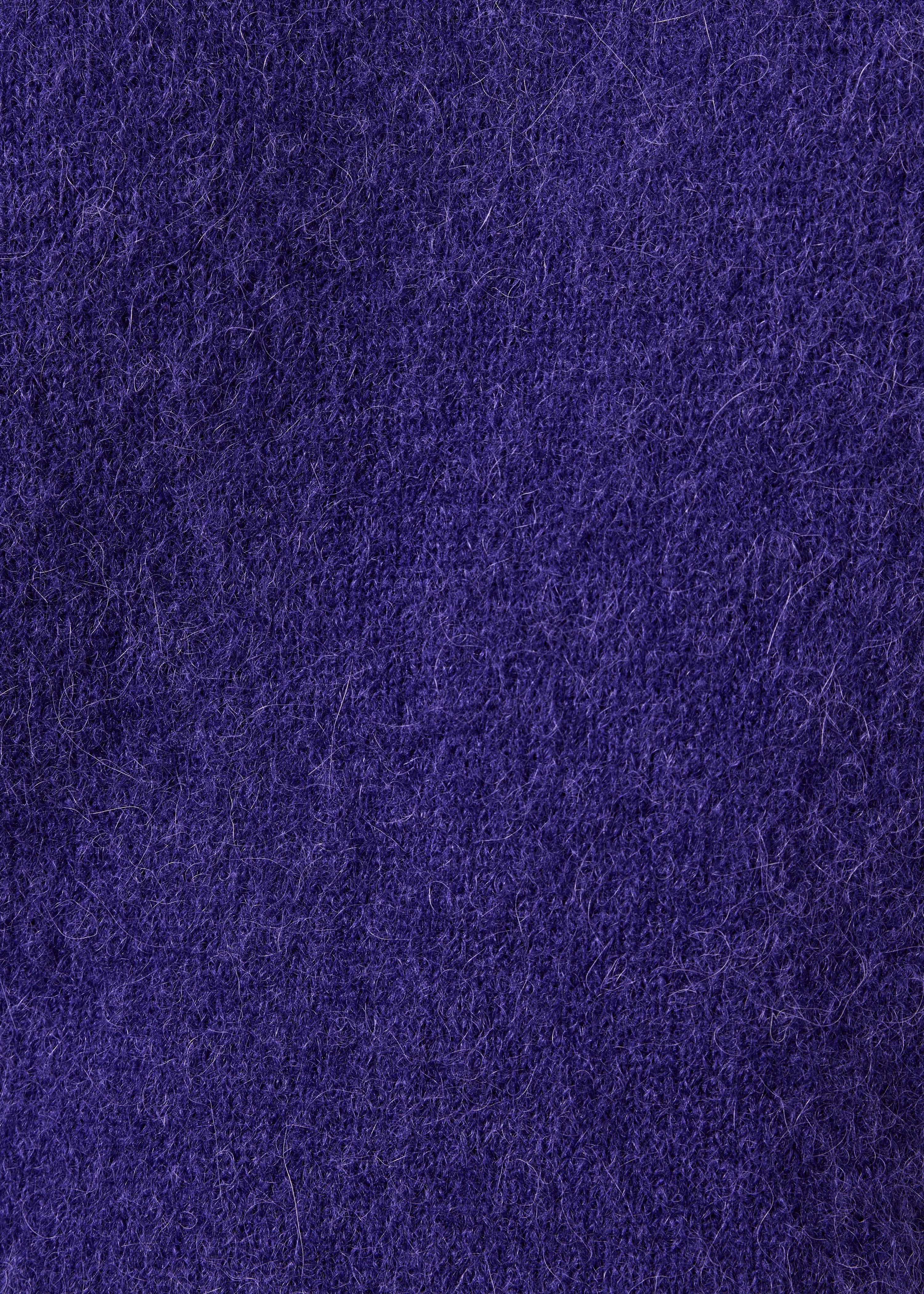 Camisola violeta de manga comprida em alpaca com decote redondo