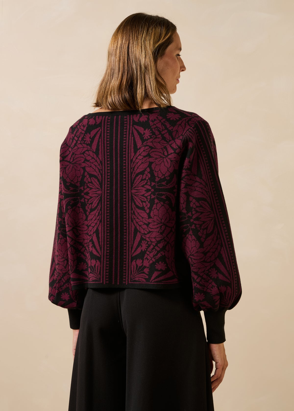 Pullover schwarz und aubergine - Gambie