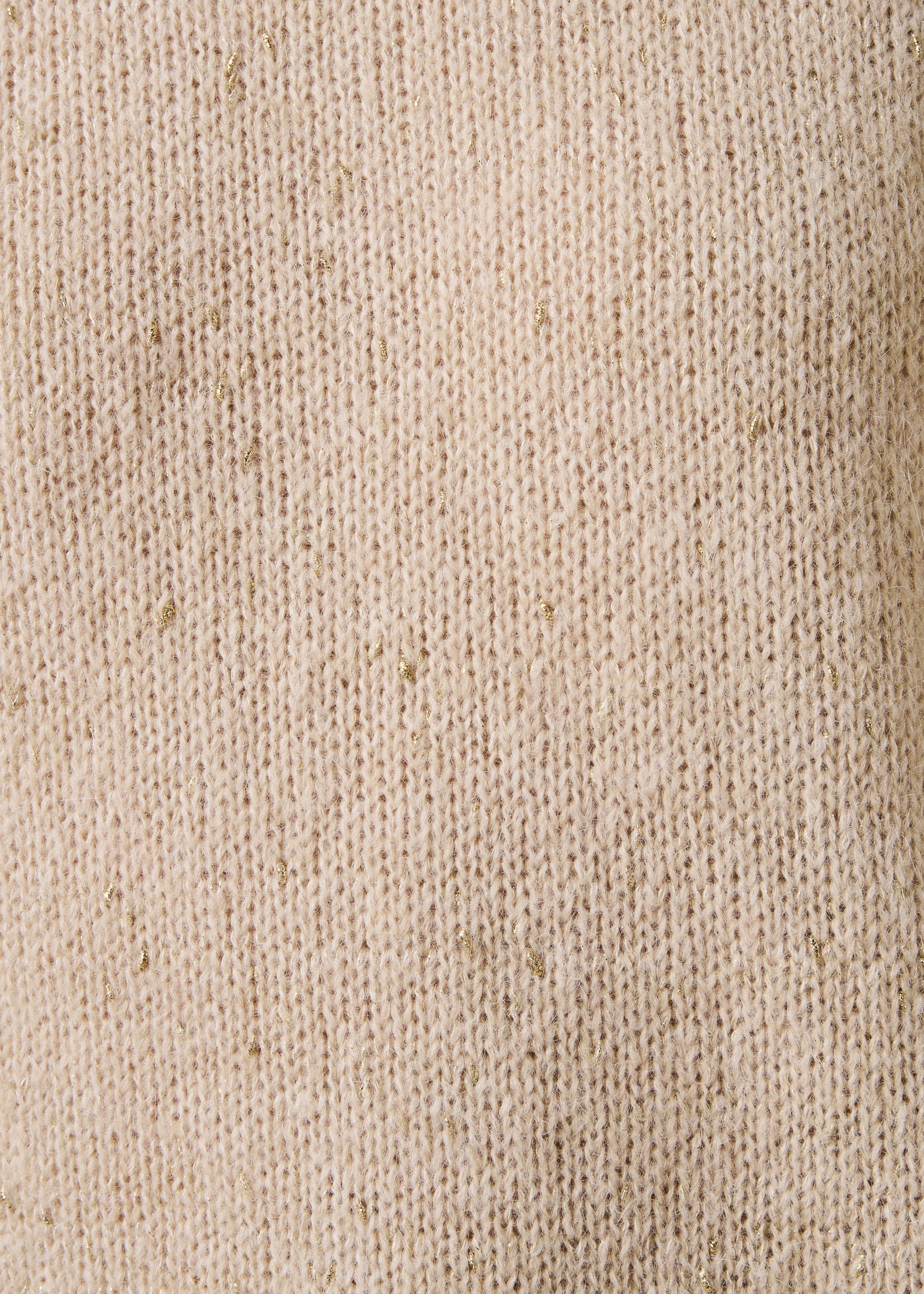 Beige long-sleeve crew neck sweater