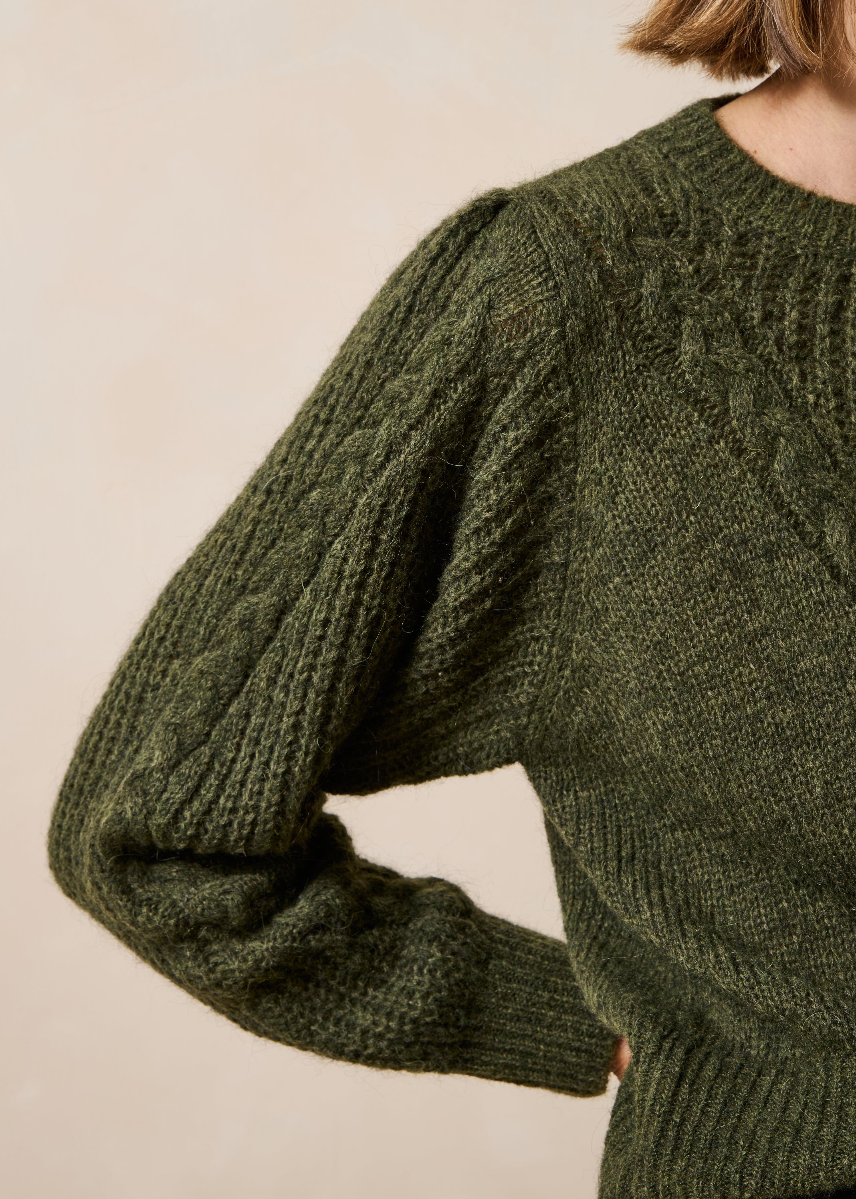 Khakifarbener Pullover - Garera