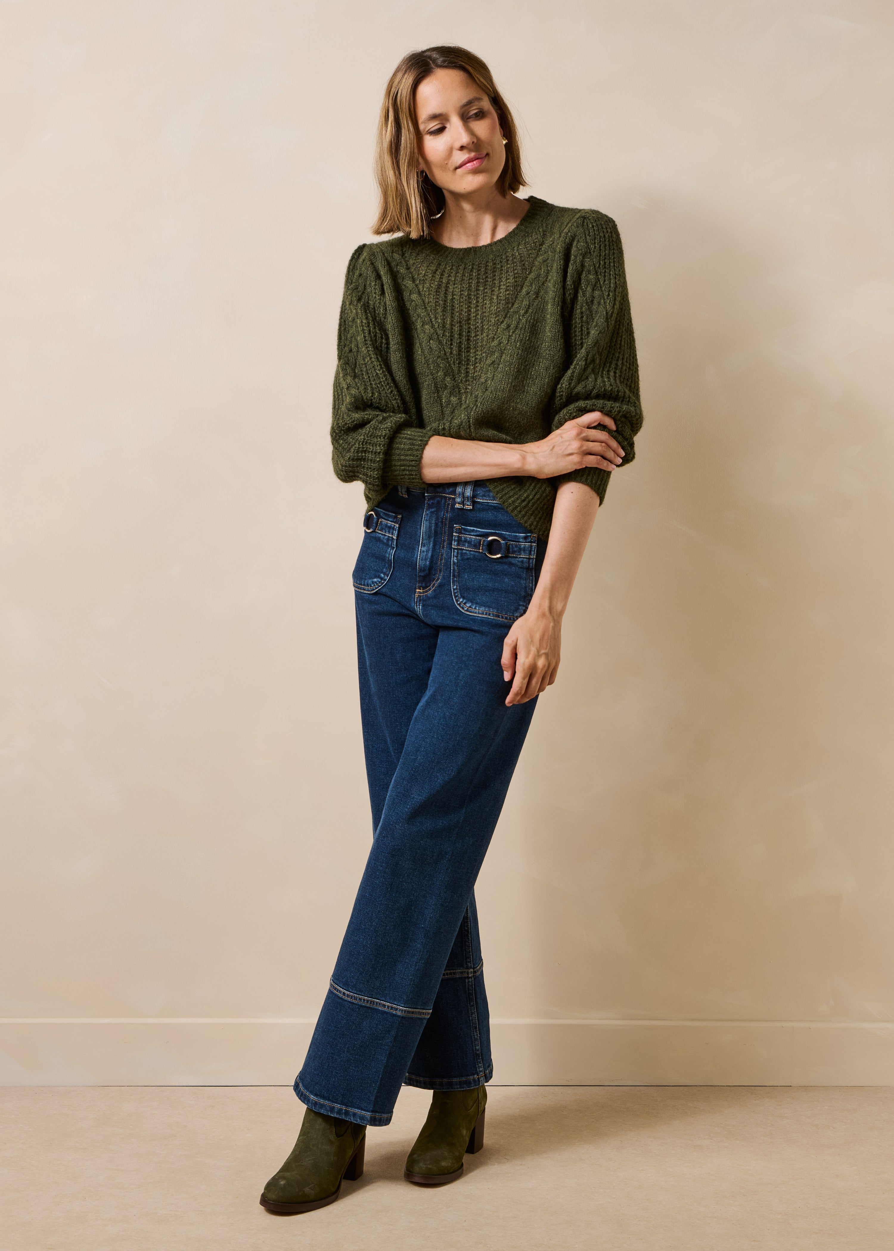 Khakifarbener Pullover - Garera