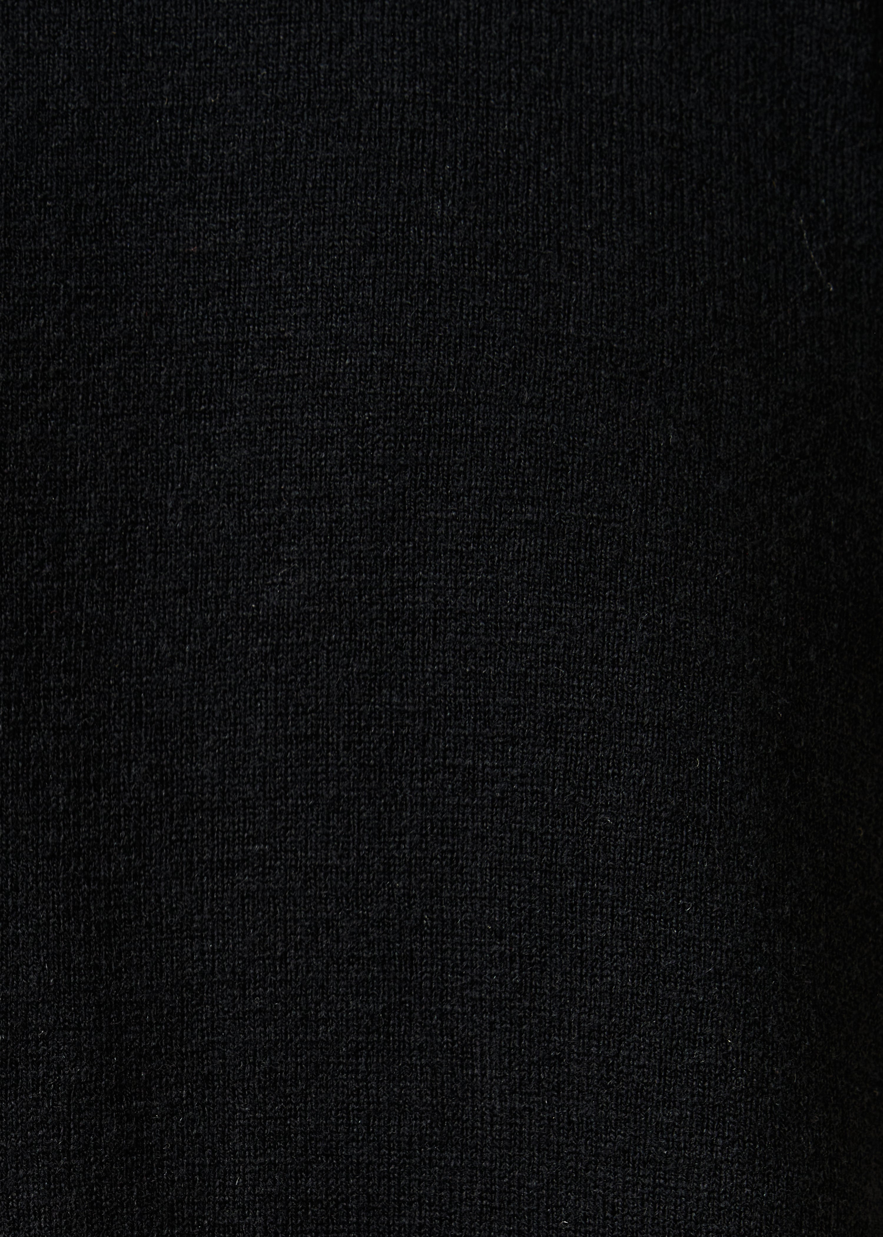Black long-sleeve sweater in wool and cotton