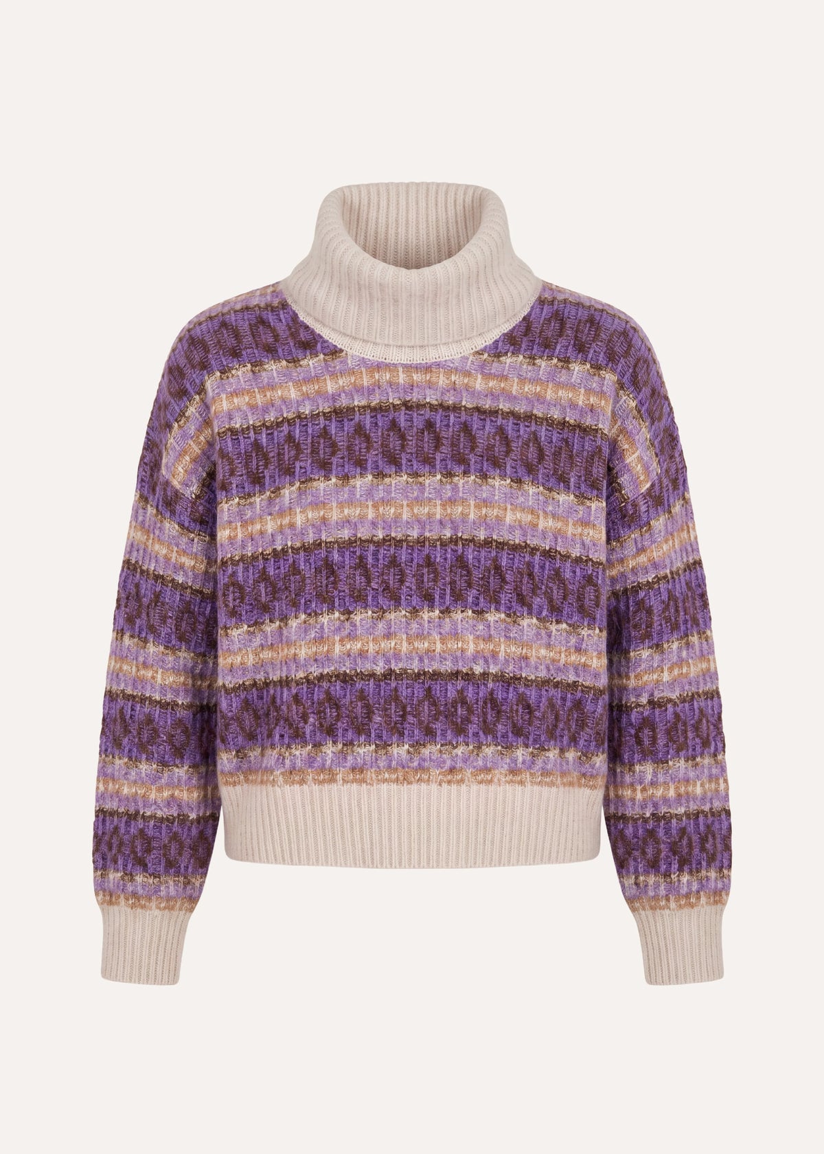 Ecru and purple sweater - Goji