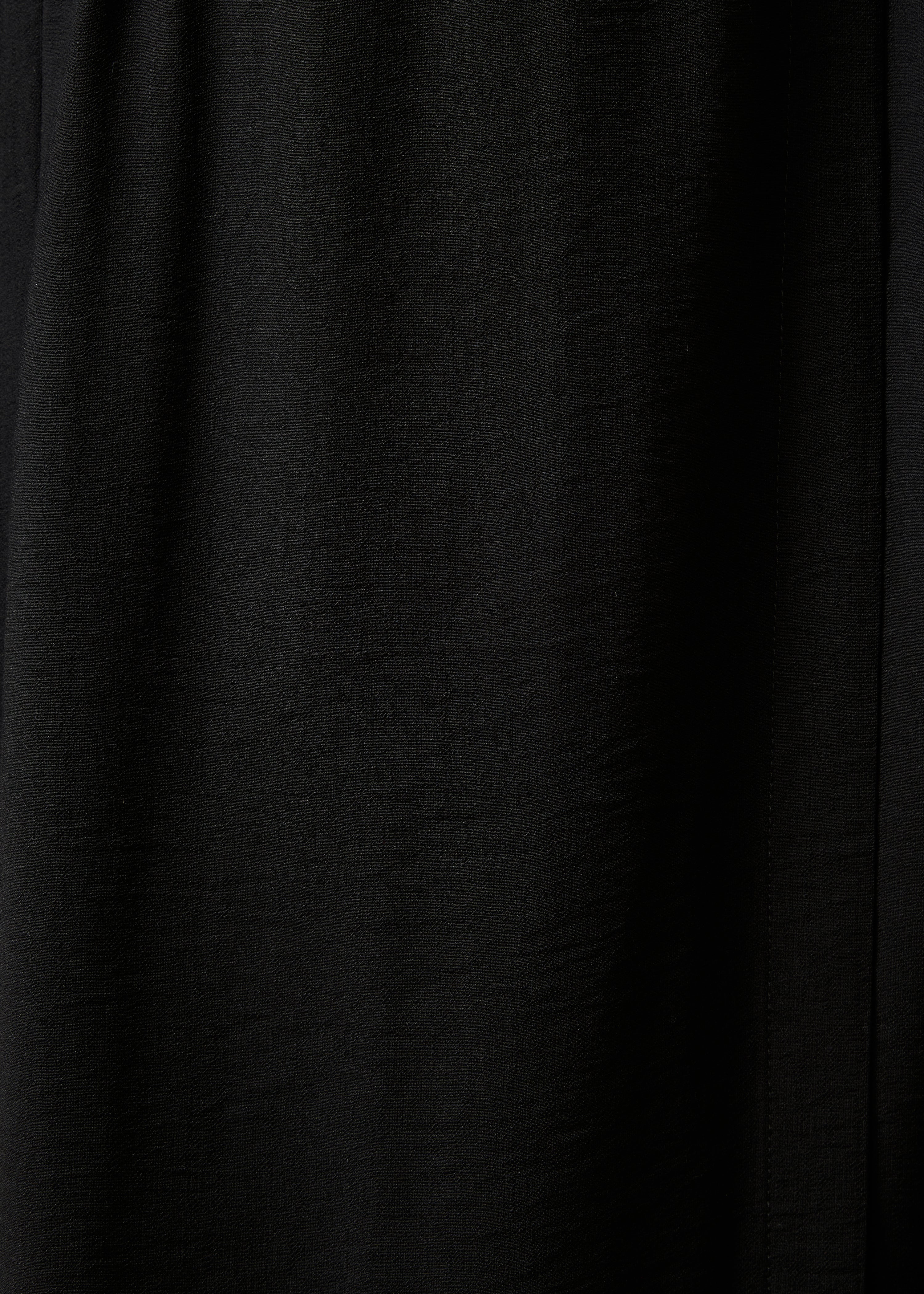 Black fitted long wrap dress
