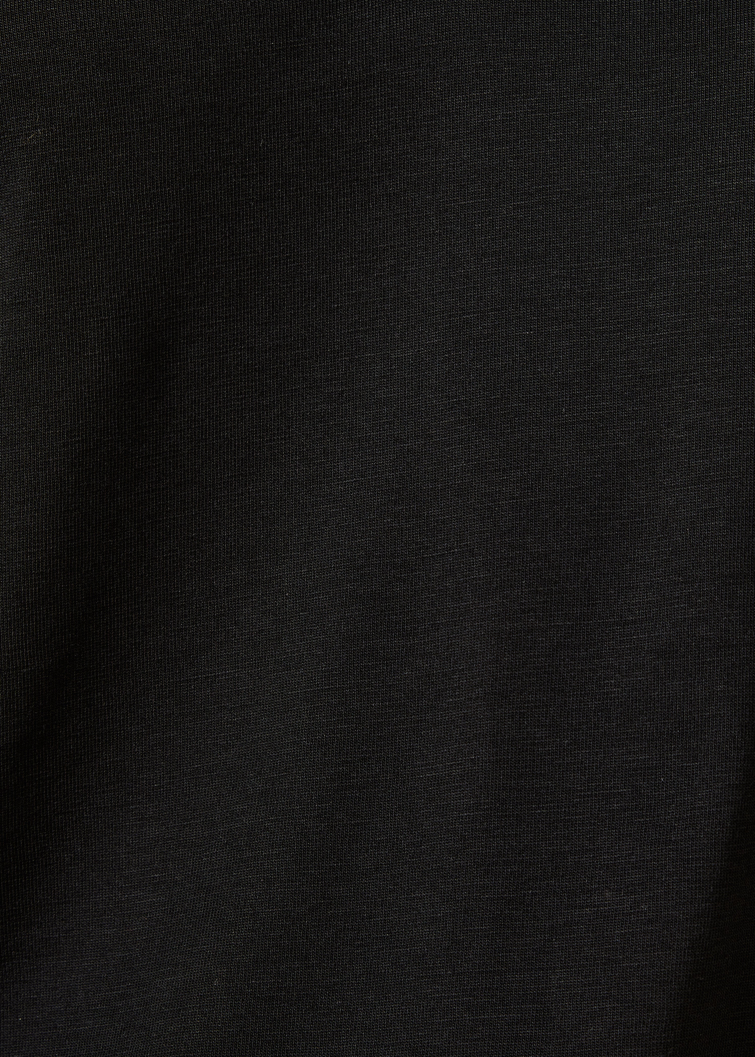 Black lyocell long-sleeve T-shirt