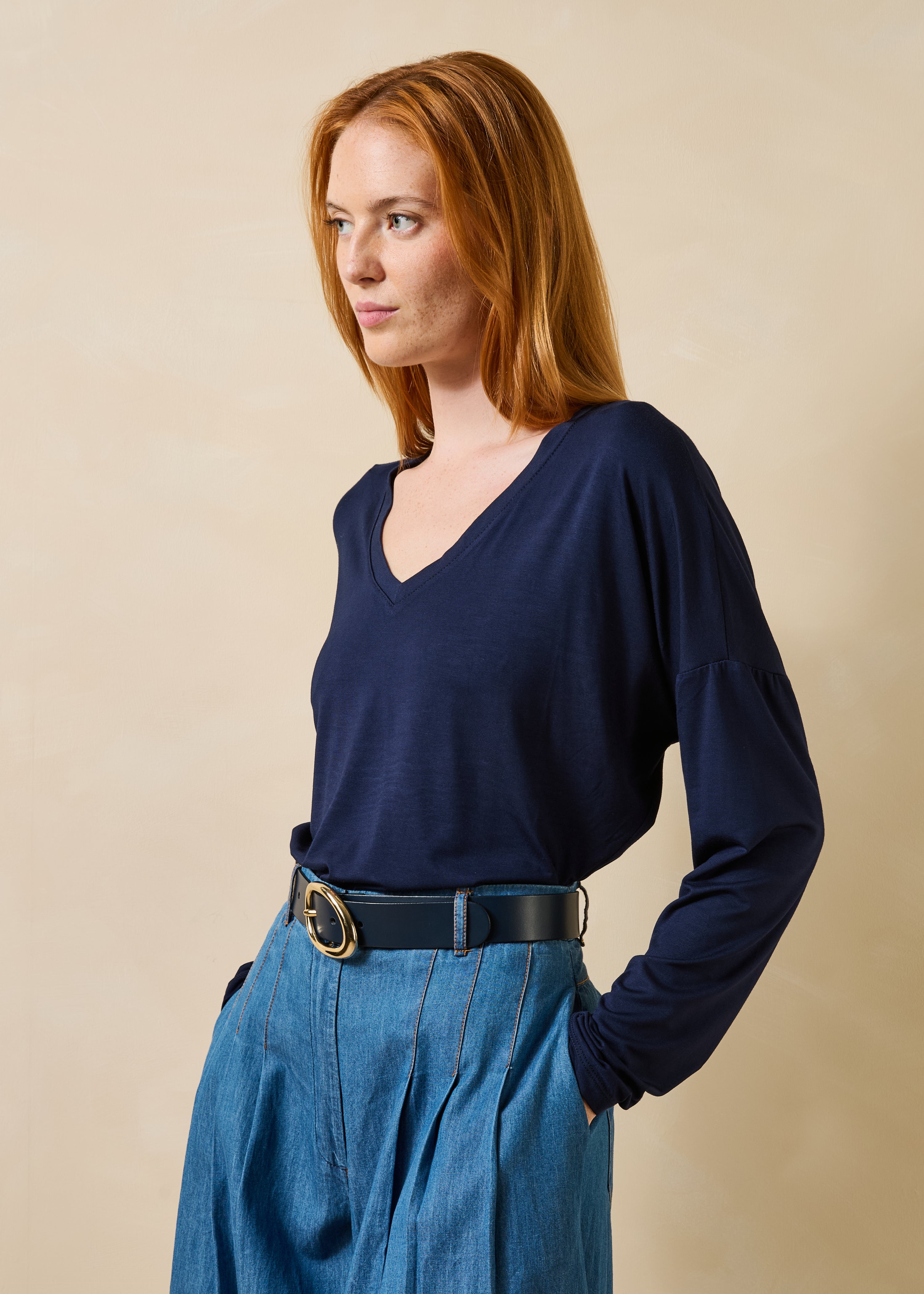 T-shirt bleu marine