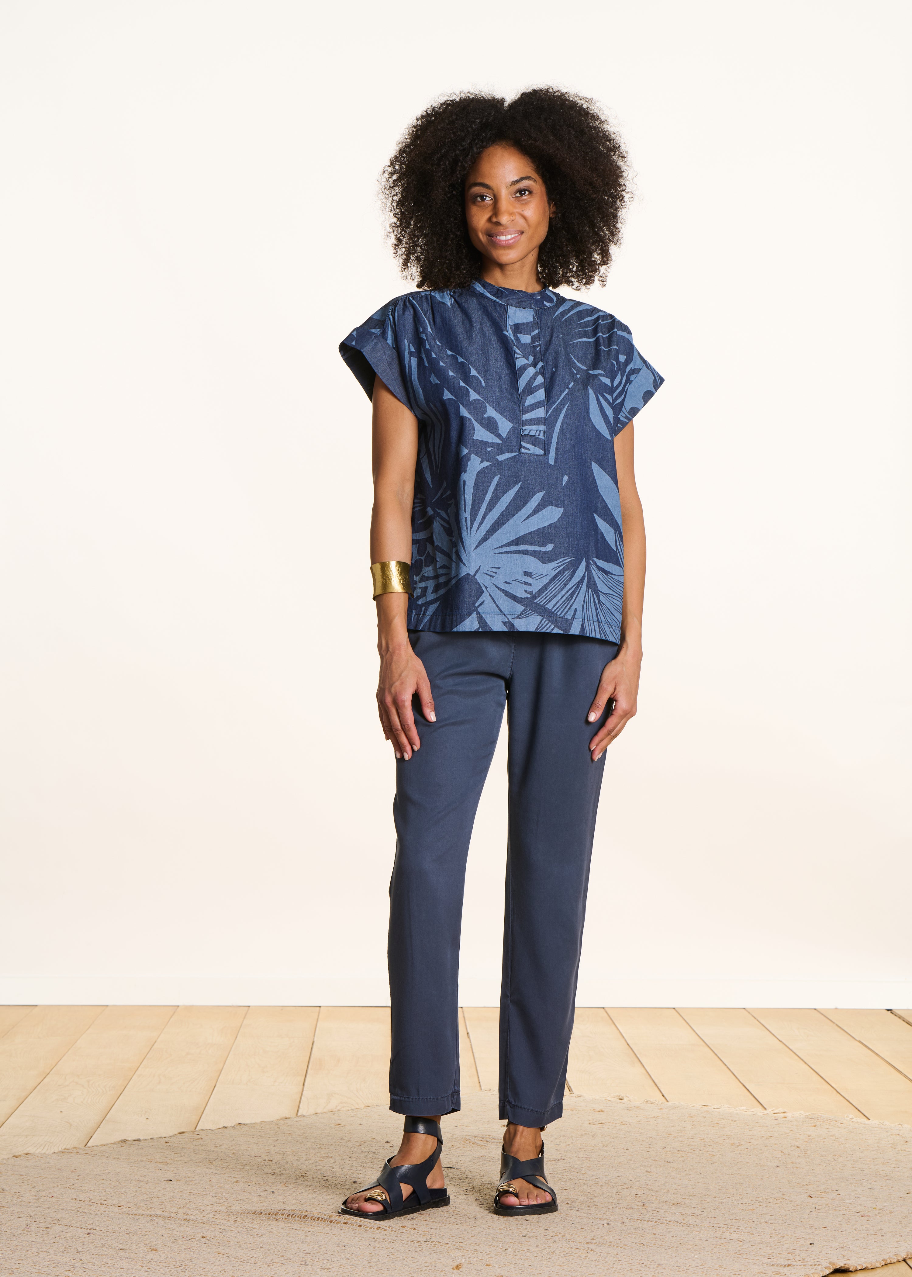 Loose-fitting Lyocell trousers