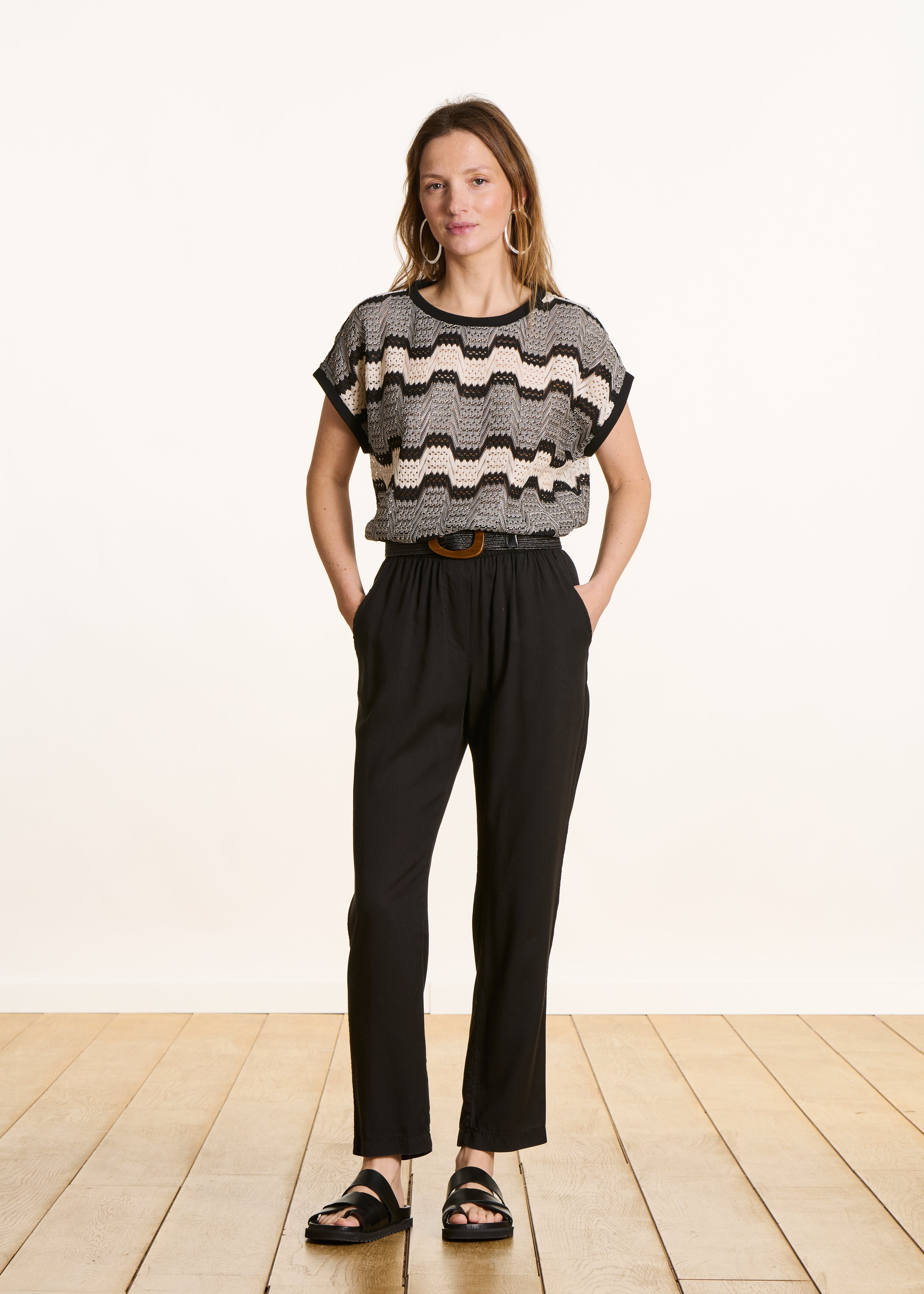 Loose-fitting Lyocell trousers