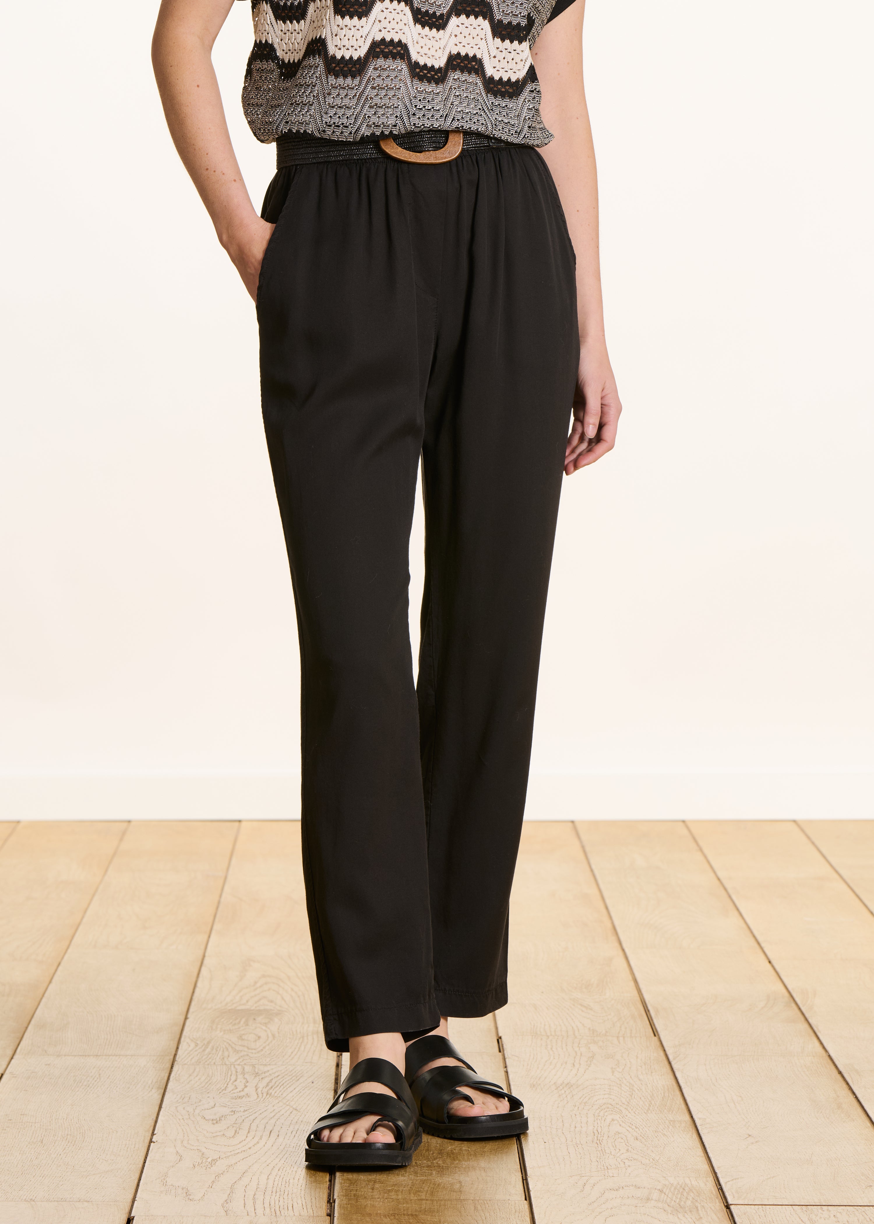 Loose-fitting Lyocell trousers