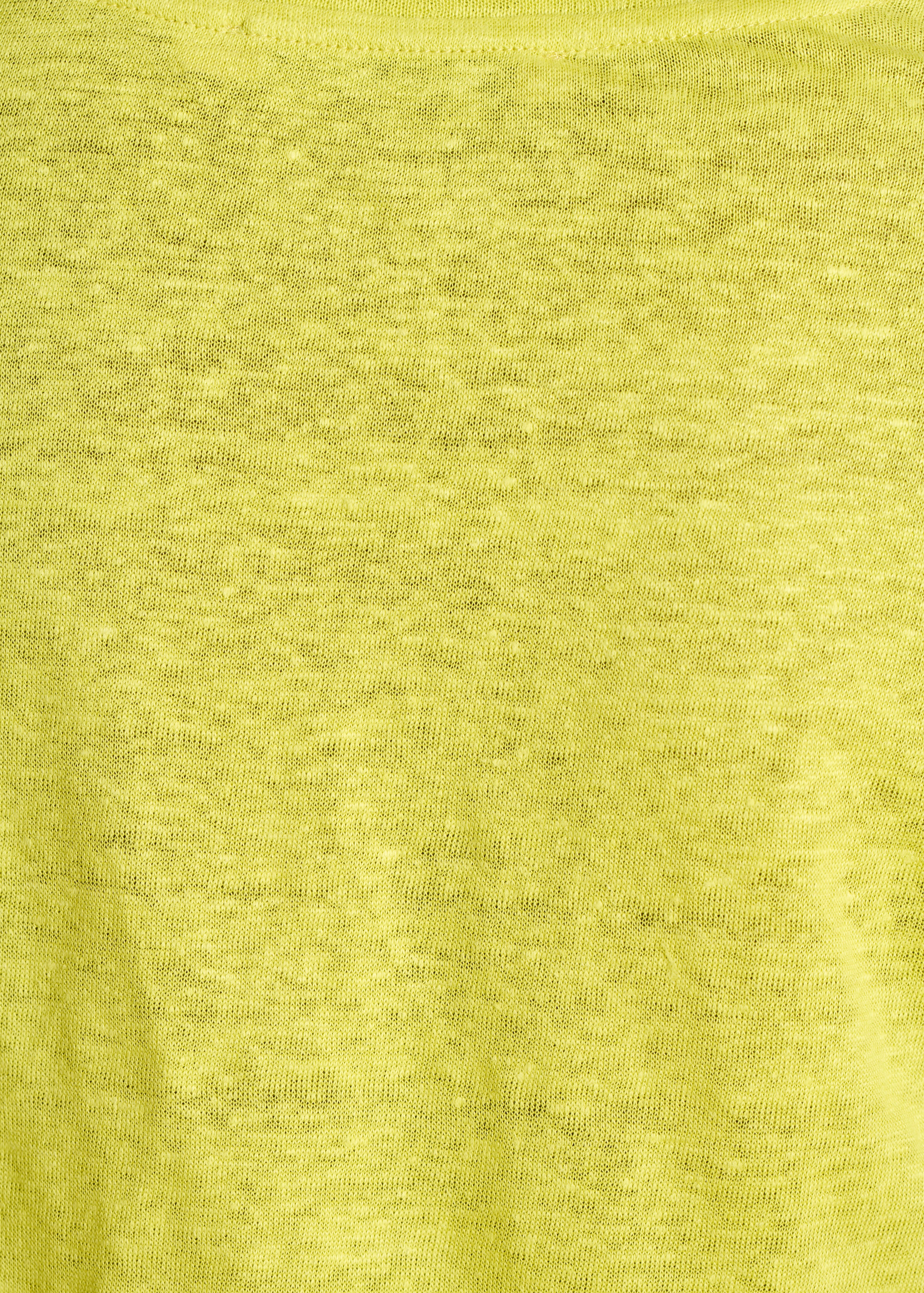 Kurzärmeliges T-Shirt aus hellgrünem Leinen
