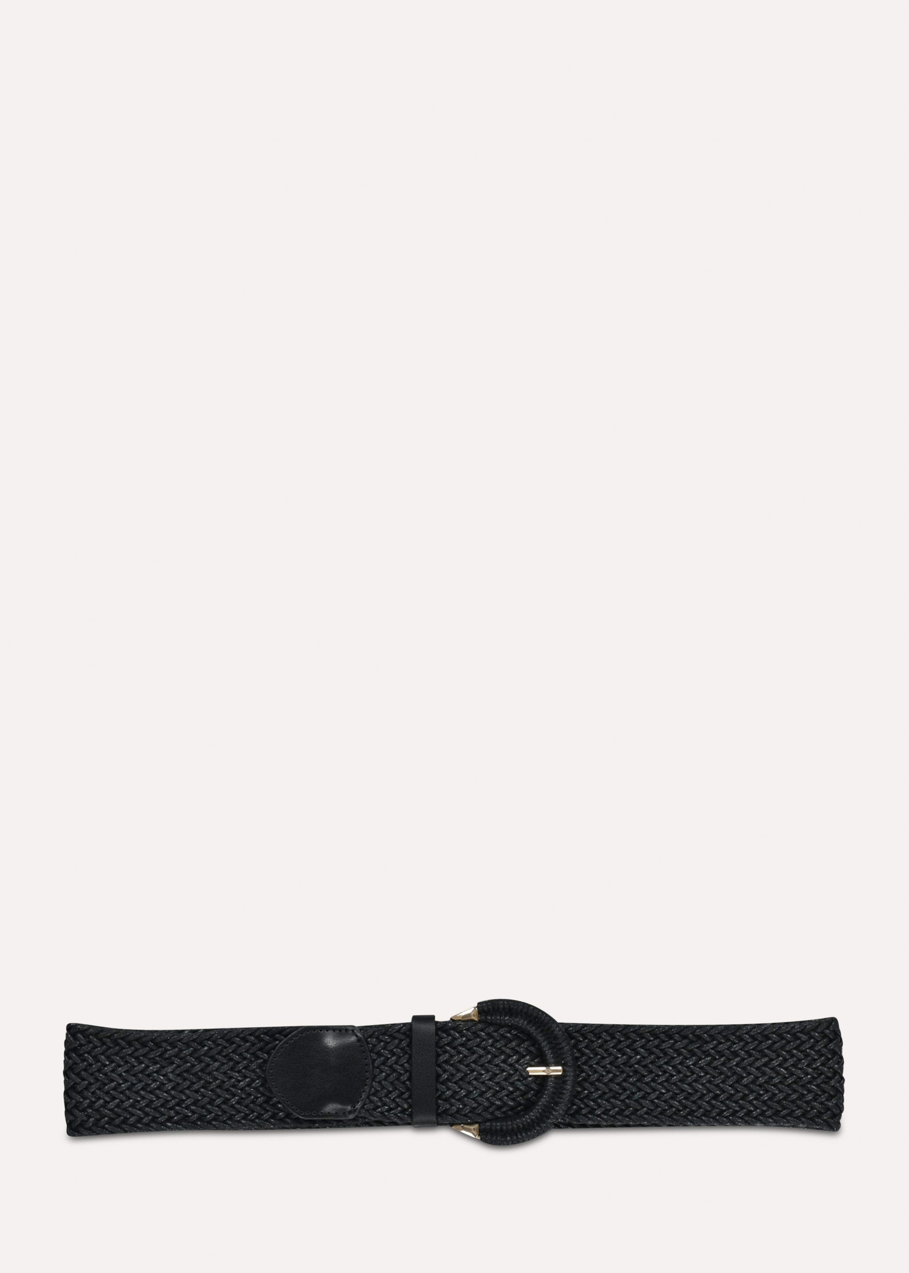 Ceinture large tressée noire
