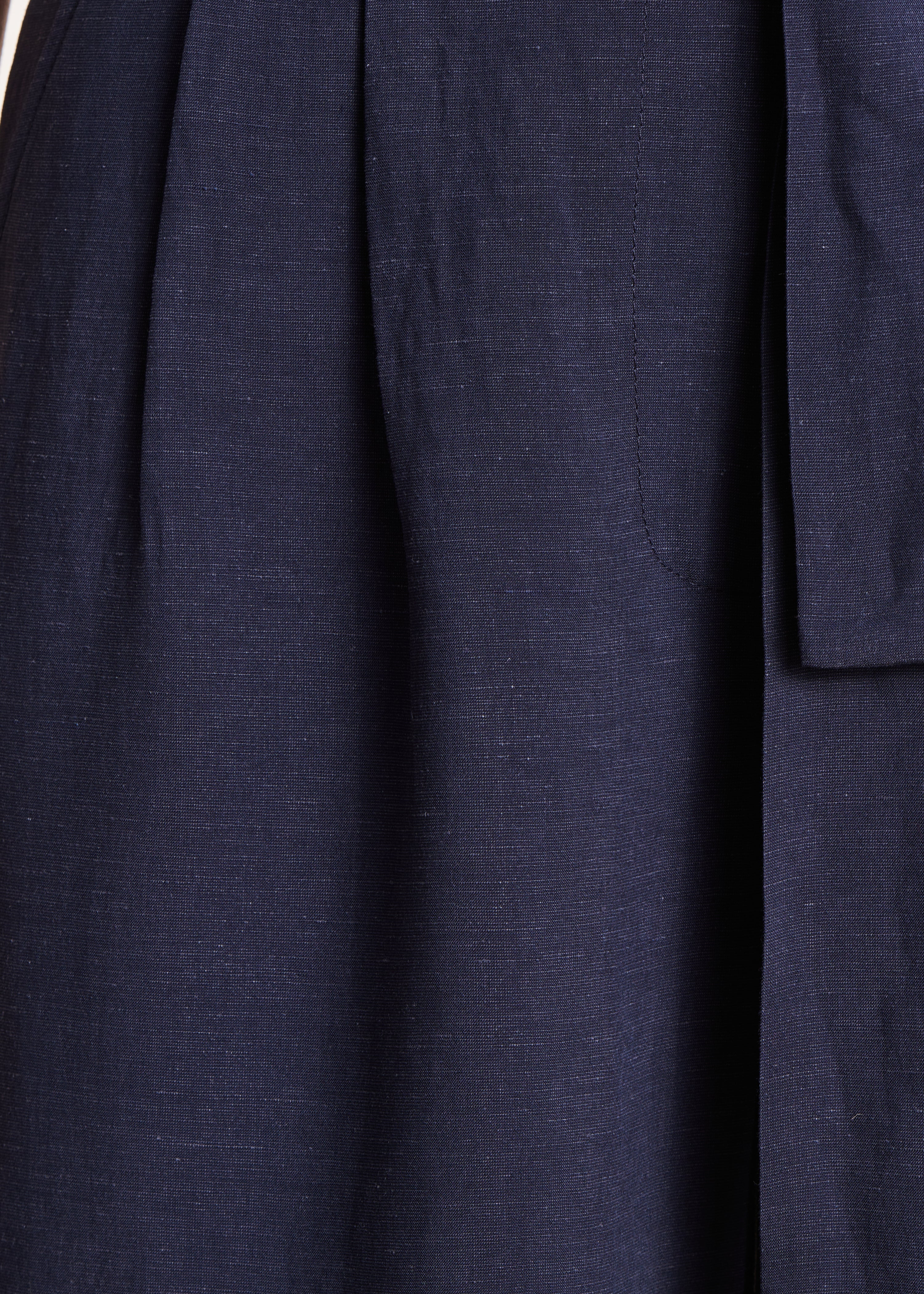 Pantalon large bleu foncé habillé à taille haute