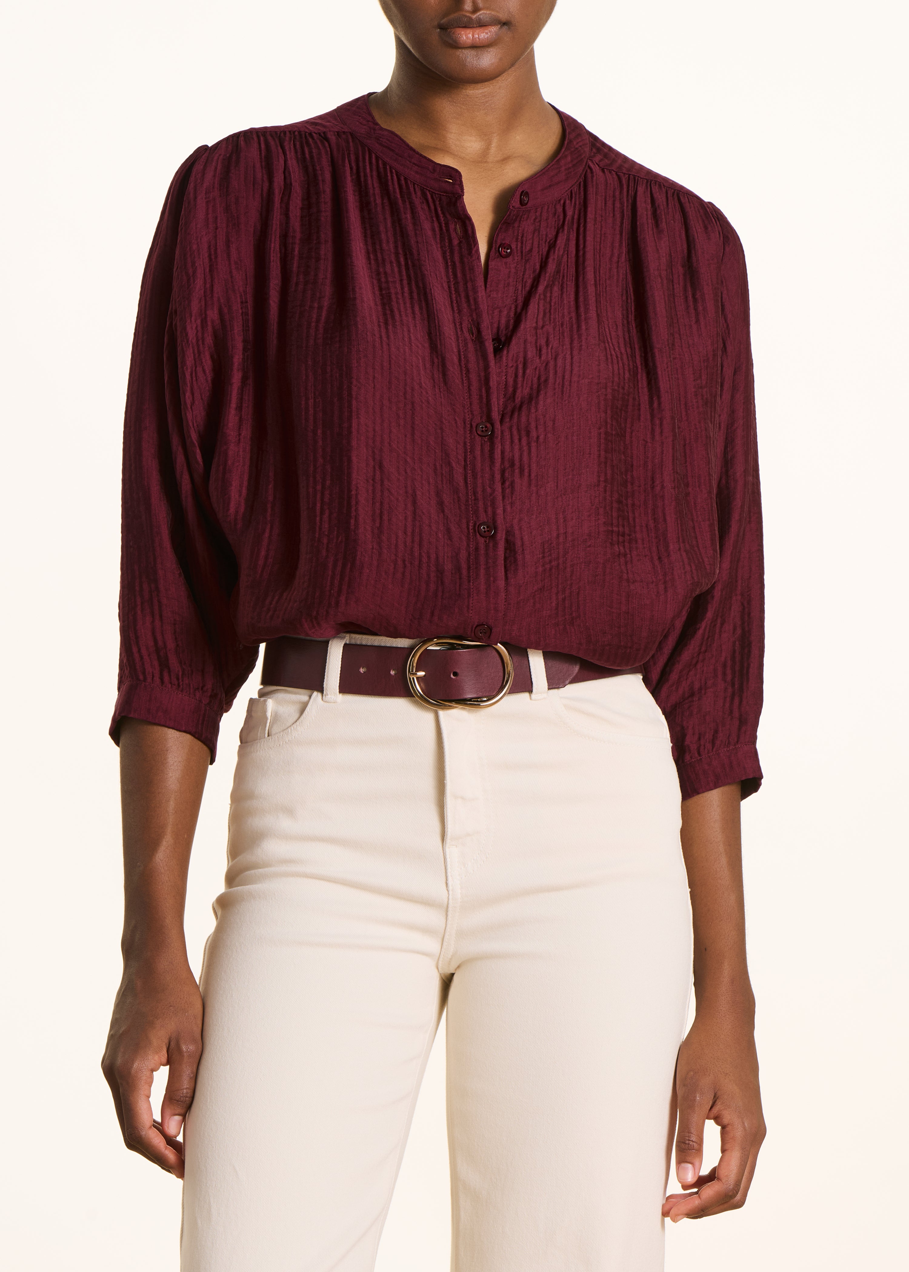 Bruine leren riem met fantasiesluiting