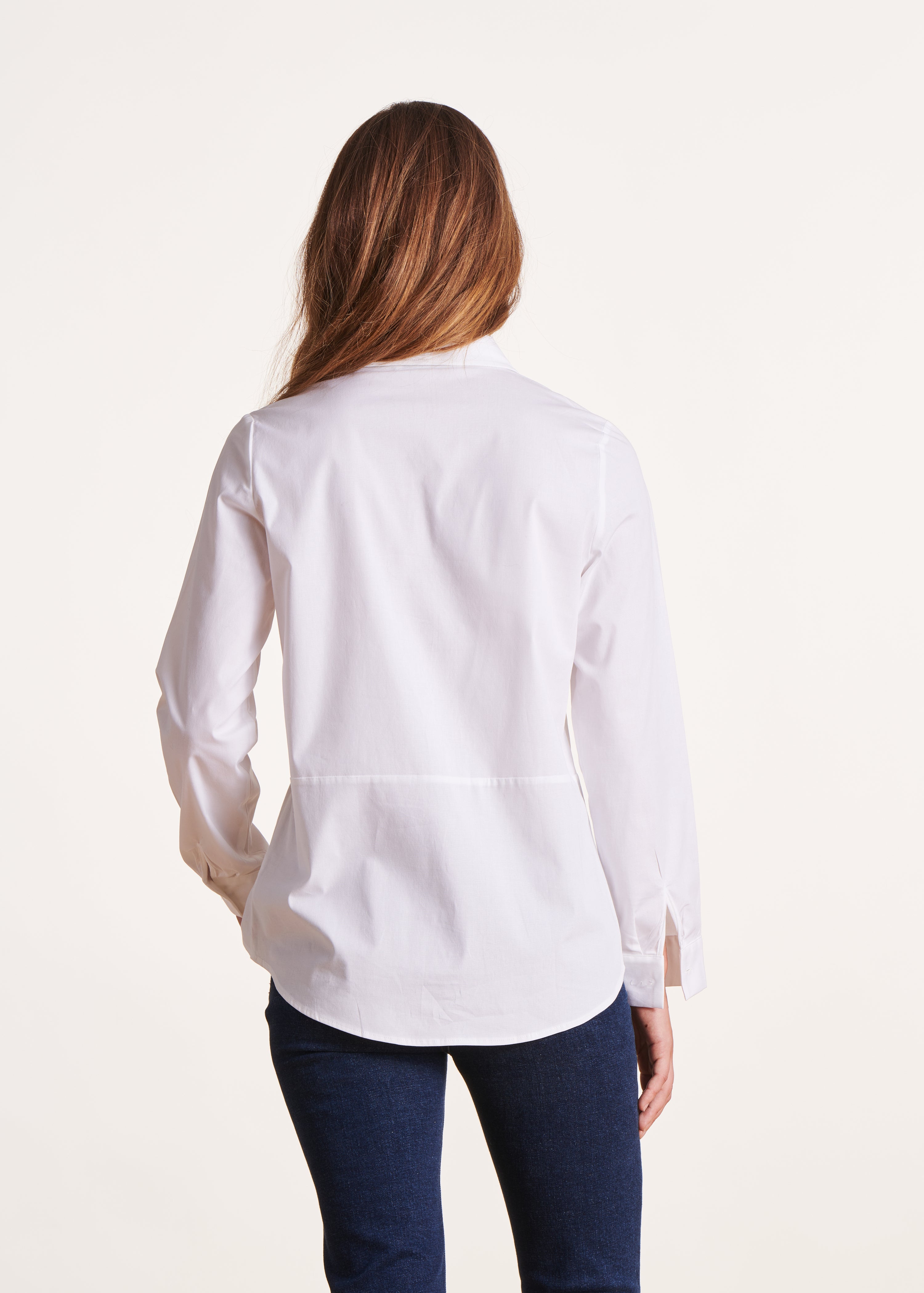 Chemise blanche en popeline de coton