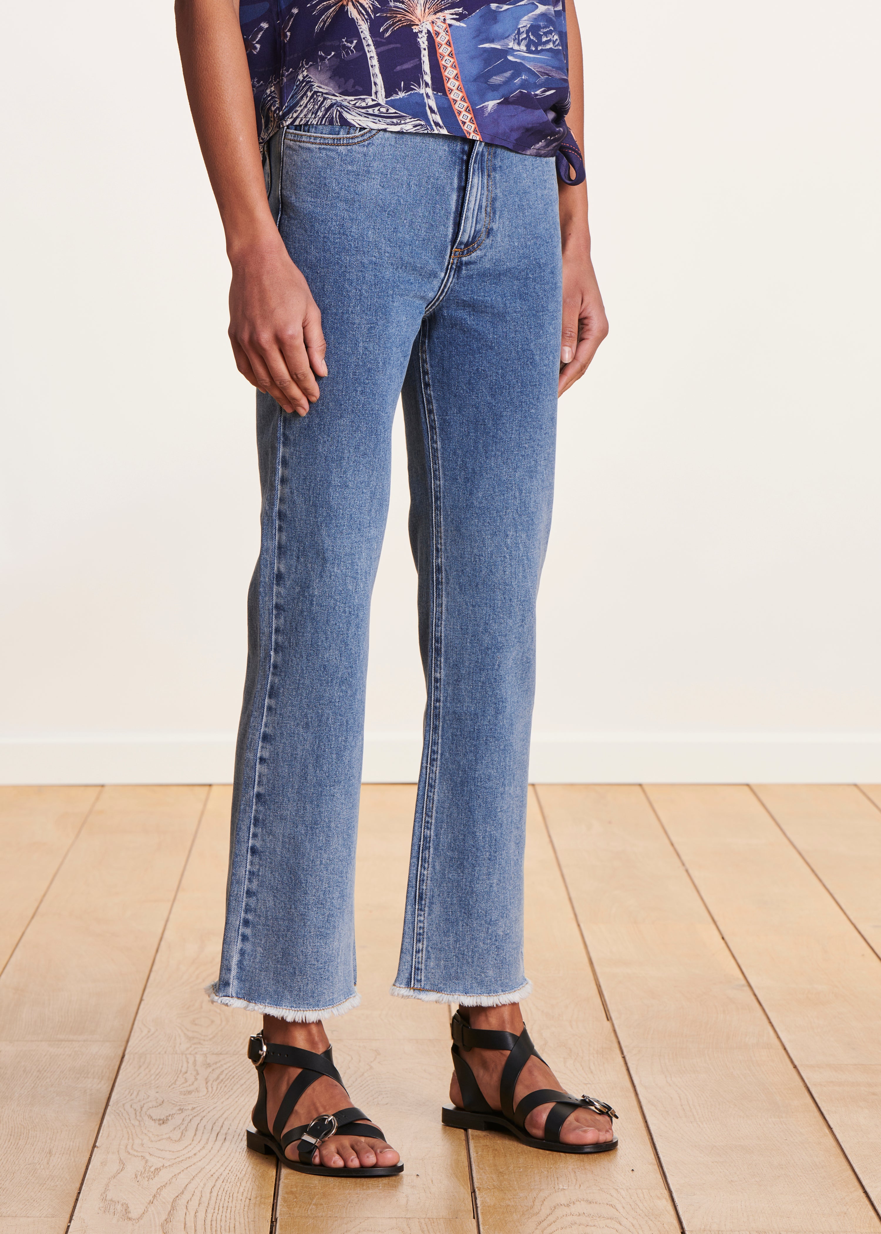 Jean clair cropped en coton biologique