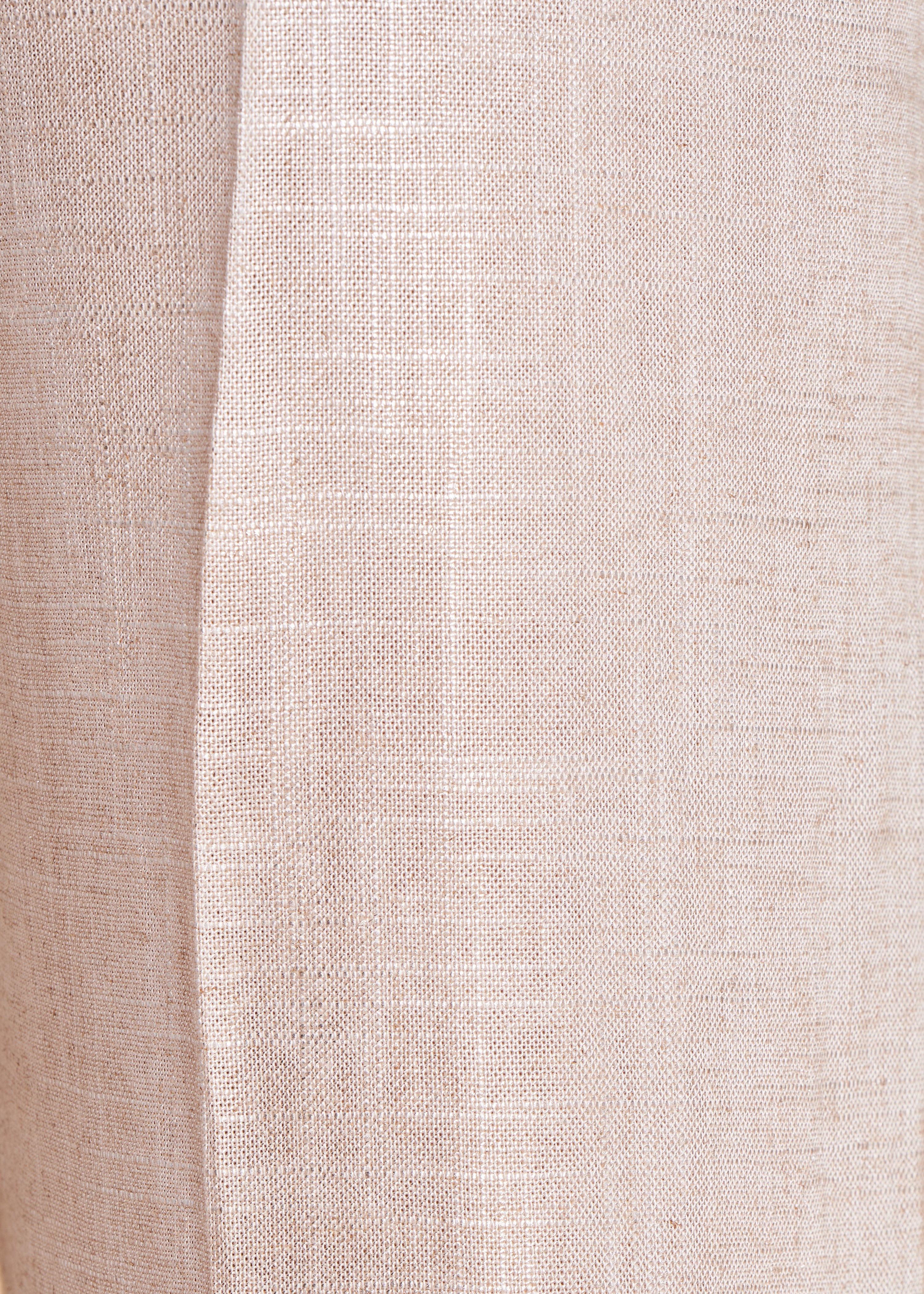 Pantalón recto de vestir beige en lino irisado