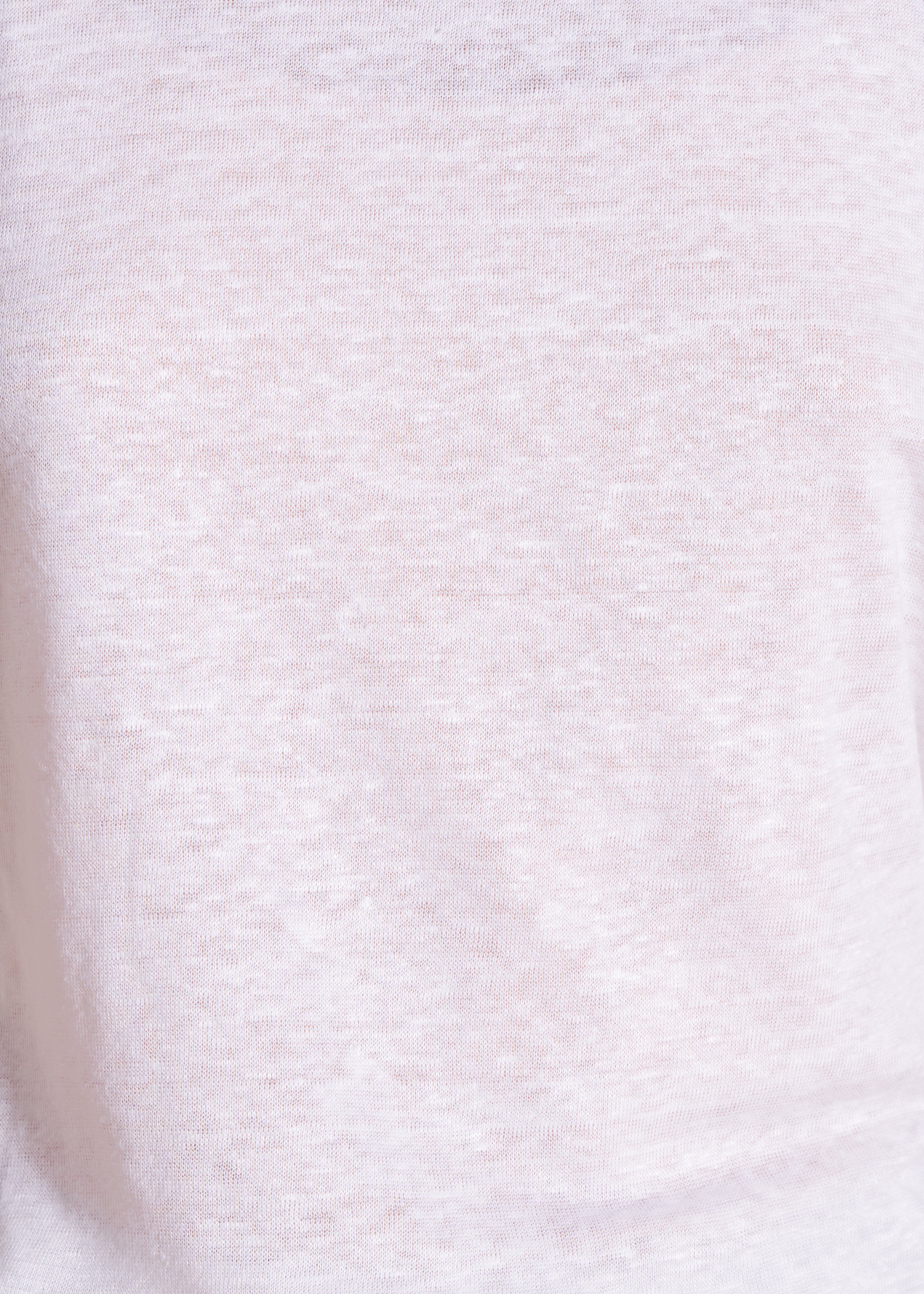 weiß T-Shirt aus Leinen mit kurzen Ärmeln