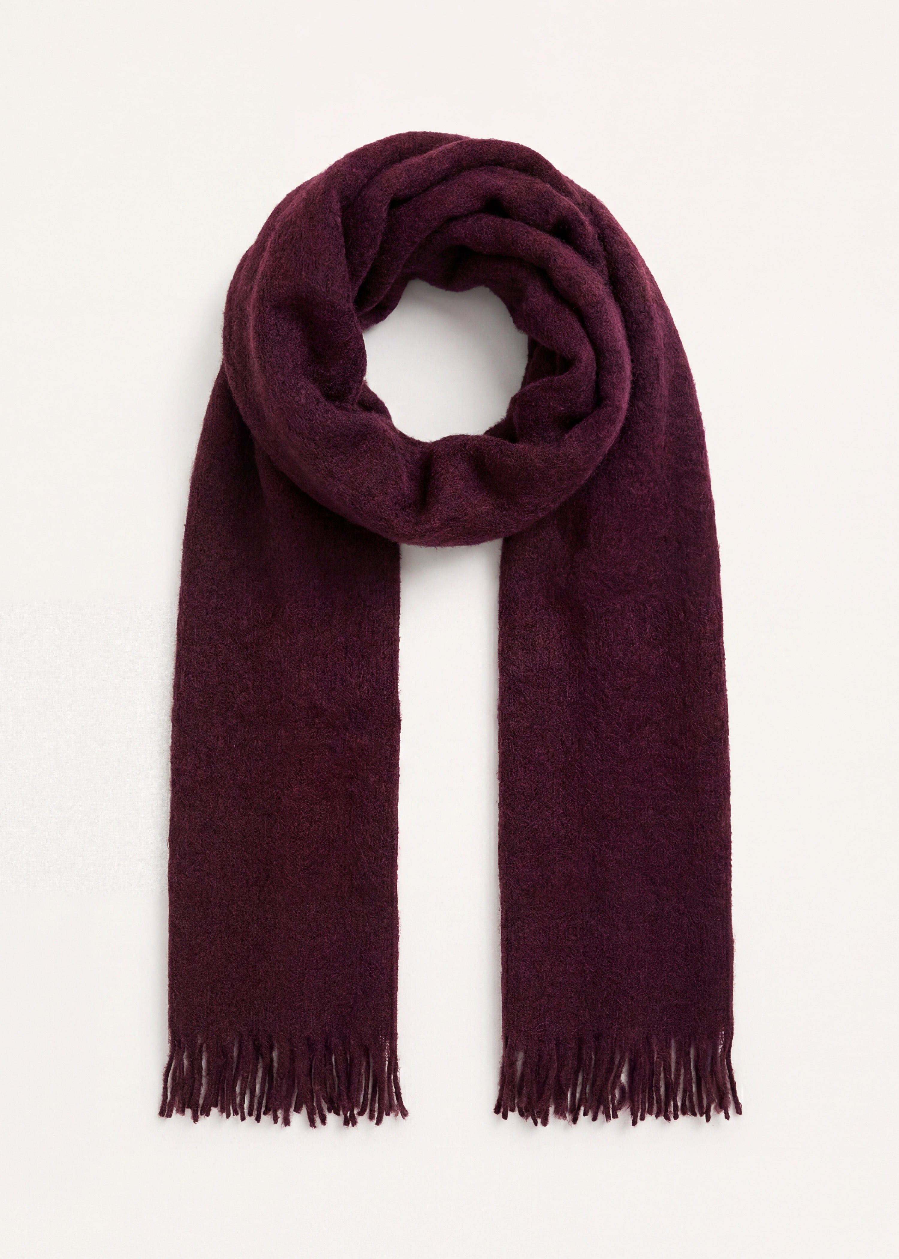 Écharpe unie aubergine
