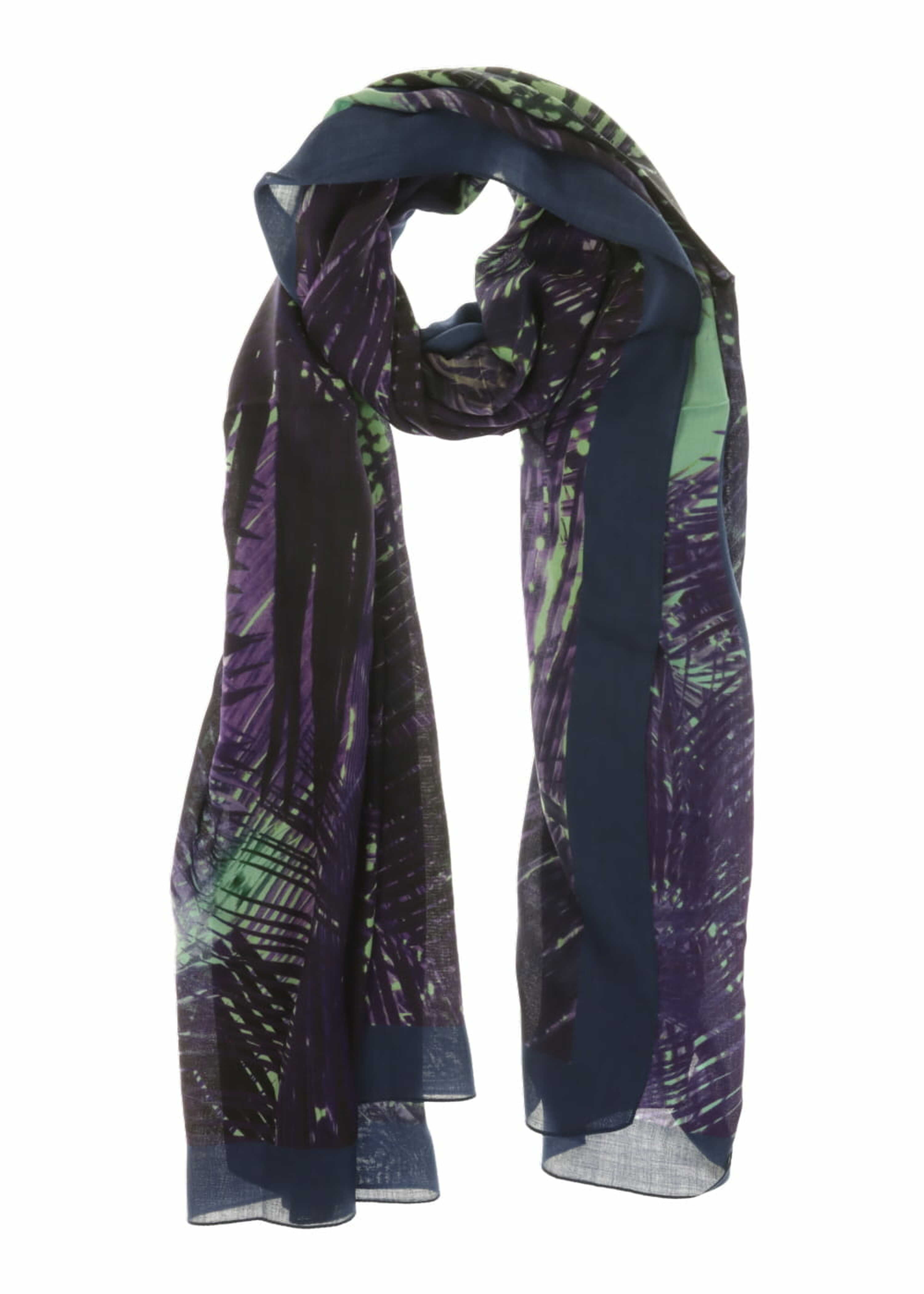 Purple printed scarf