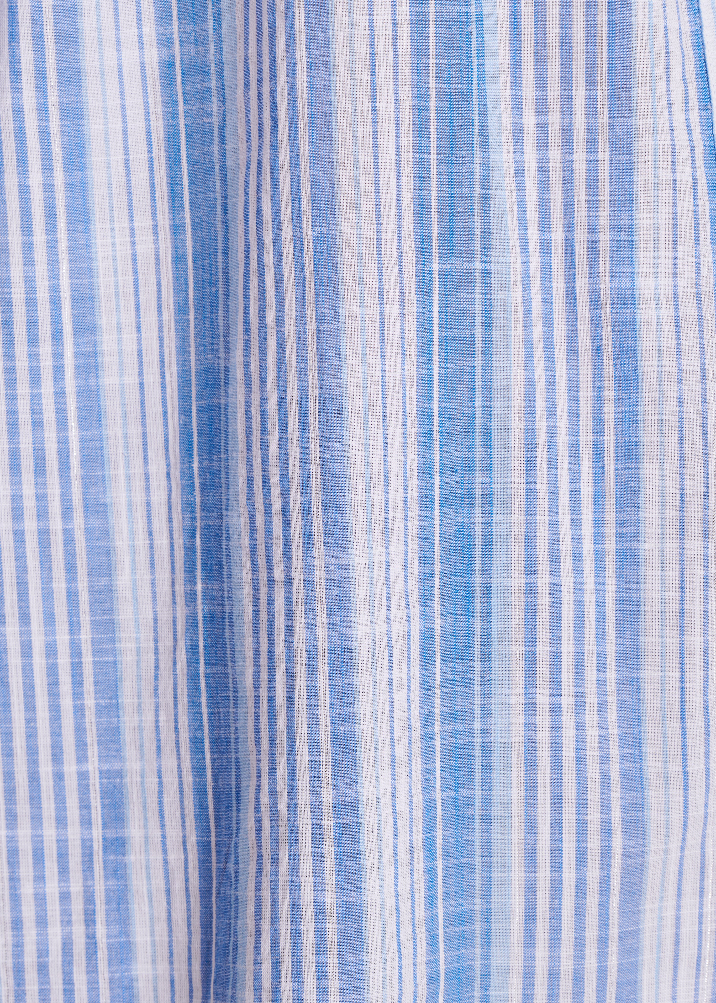 Camicetta a righe blu, aderente, con ricamo